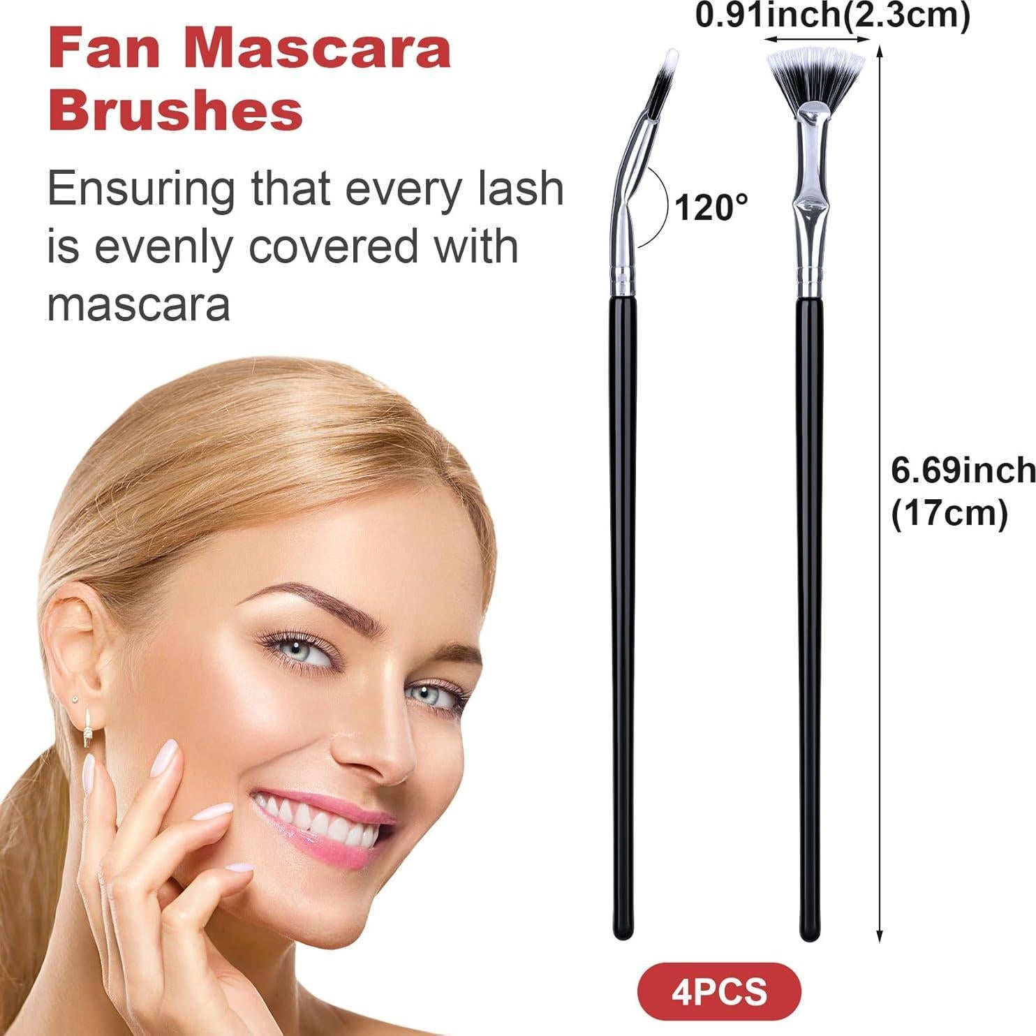 Cepillo de Pestañas PAGOW 4 Pcs Ventilador Plegable