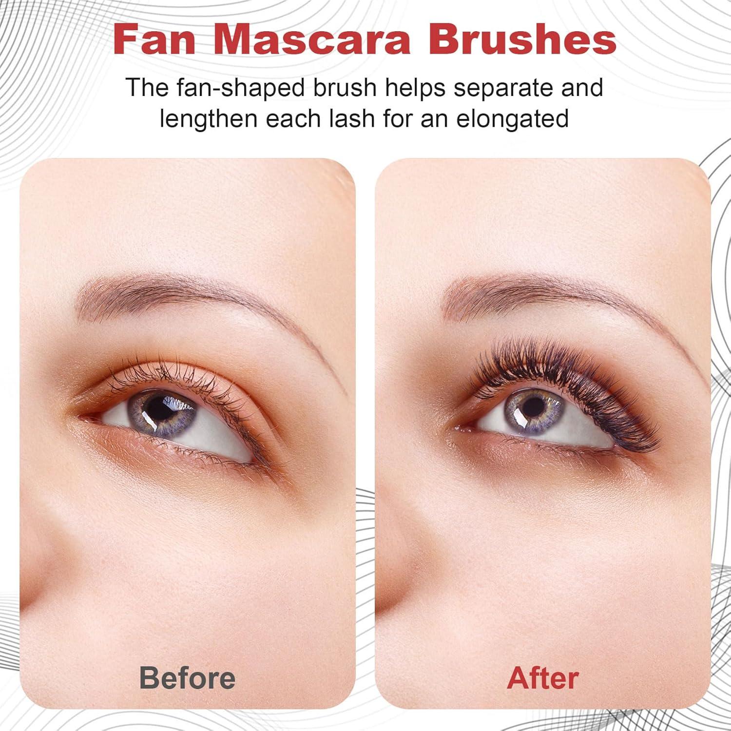 Cepillo de Pestañas PAGOW 4 Pcs Ventilador Plegable