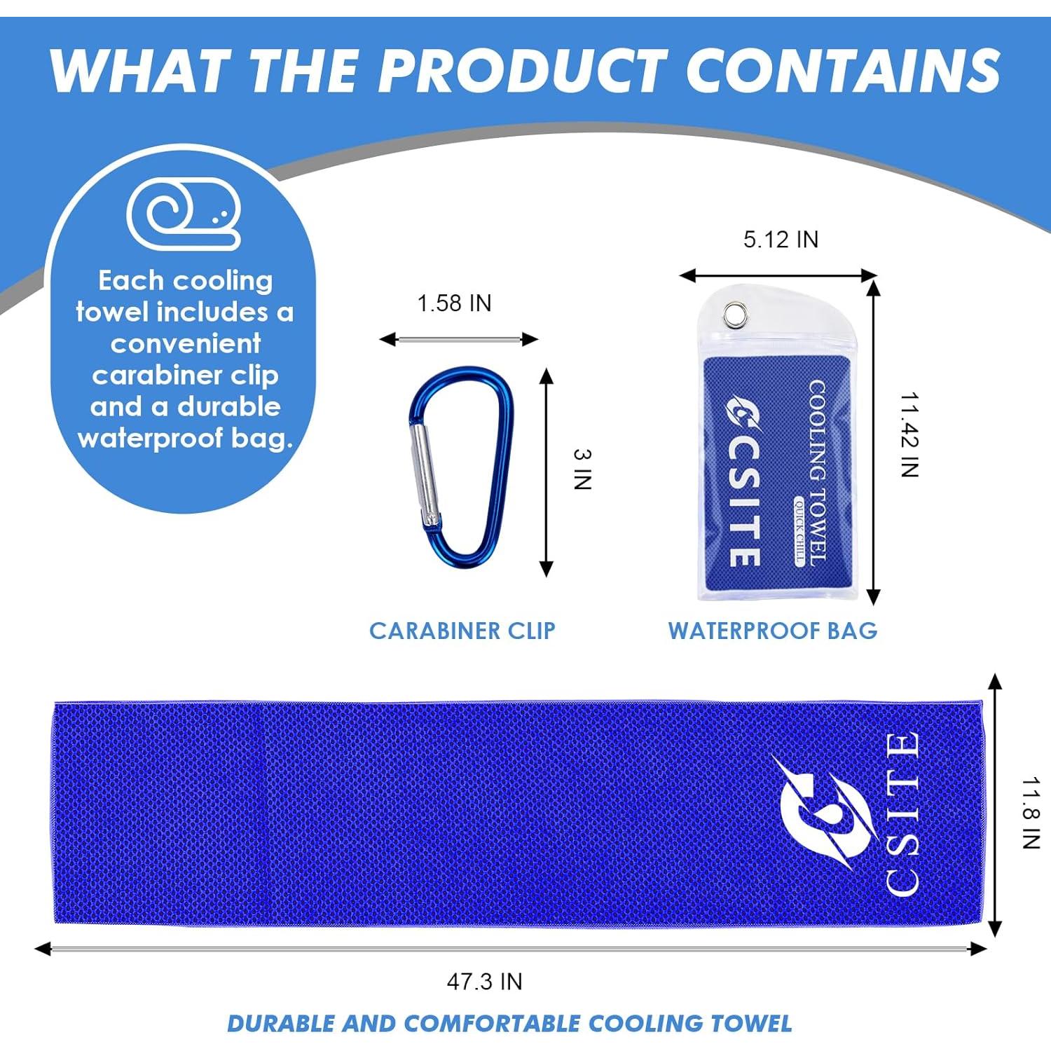 Paquete de 12 Toallas Enfriadoras CSITE 119x30 cm Microfibra