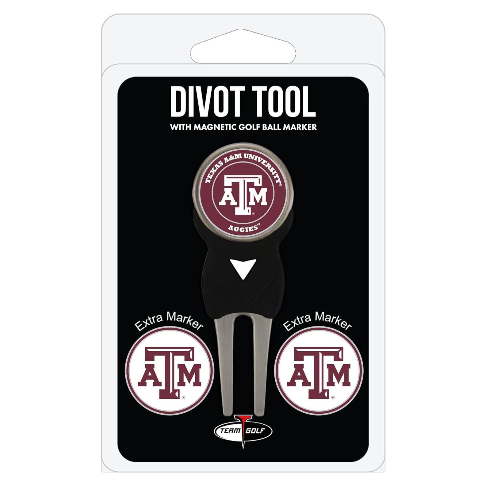 Herramienta de Divot Team Golf Texas A&M Aggies con 3 Marcadores