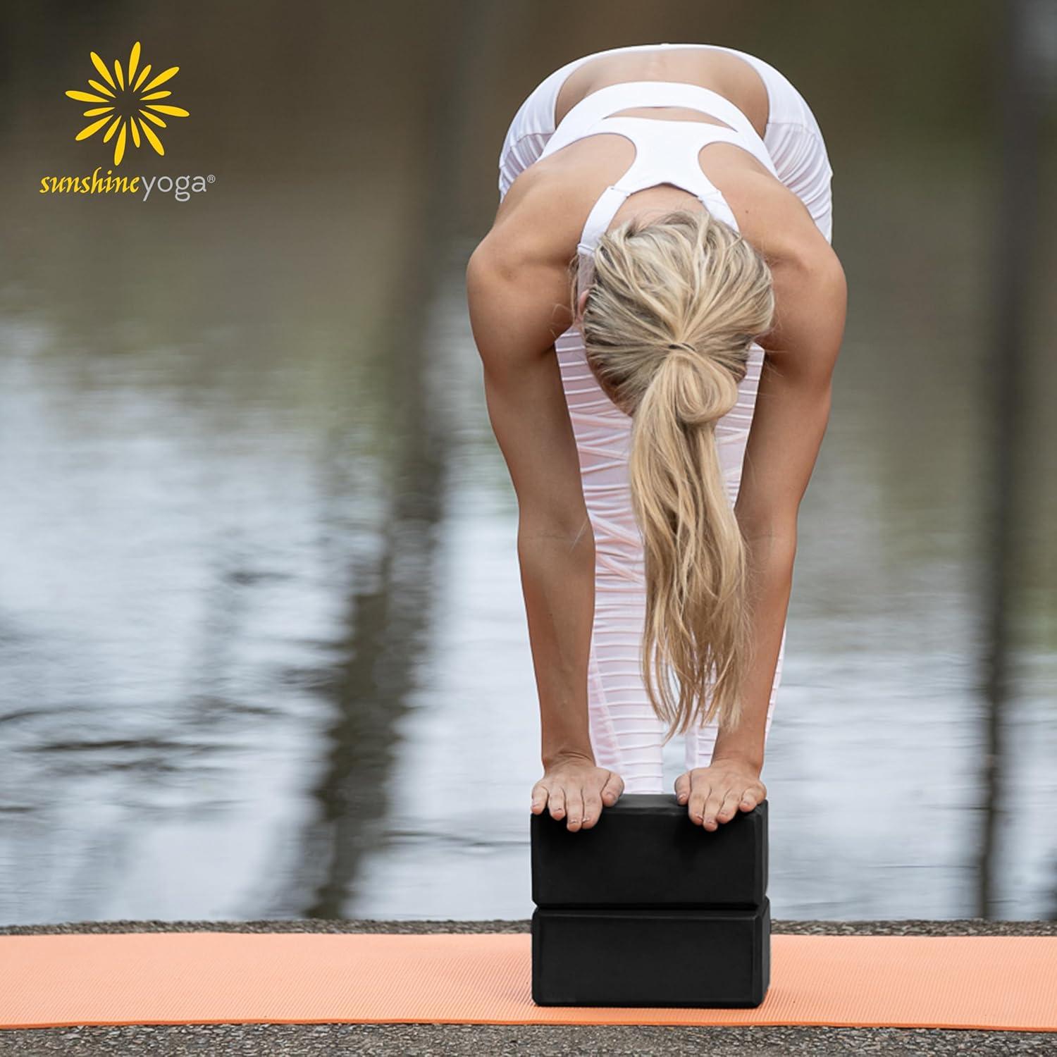 Bloques de Yoga Sunshine 10 Pack EVA 4" Negro Duraderos