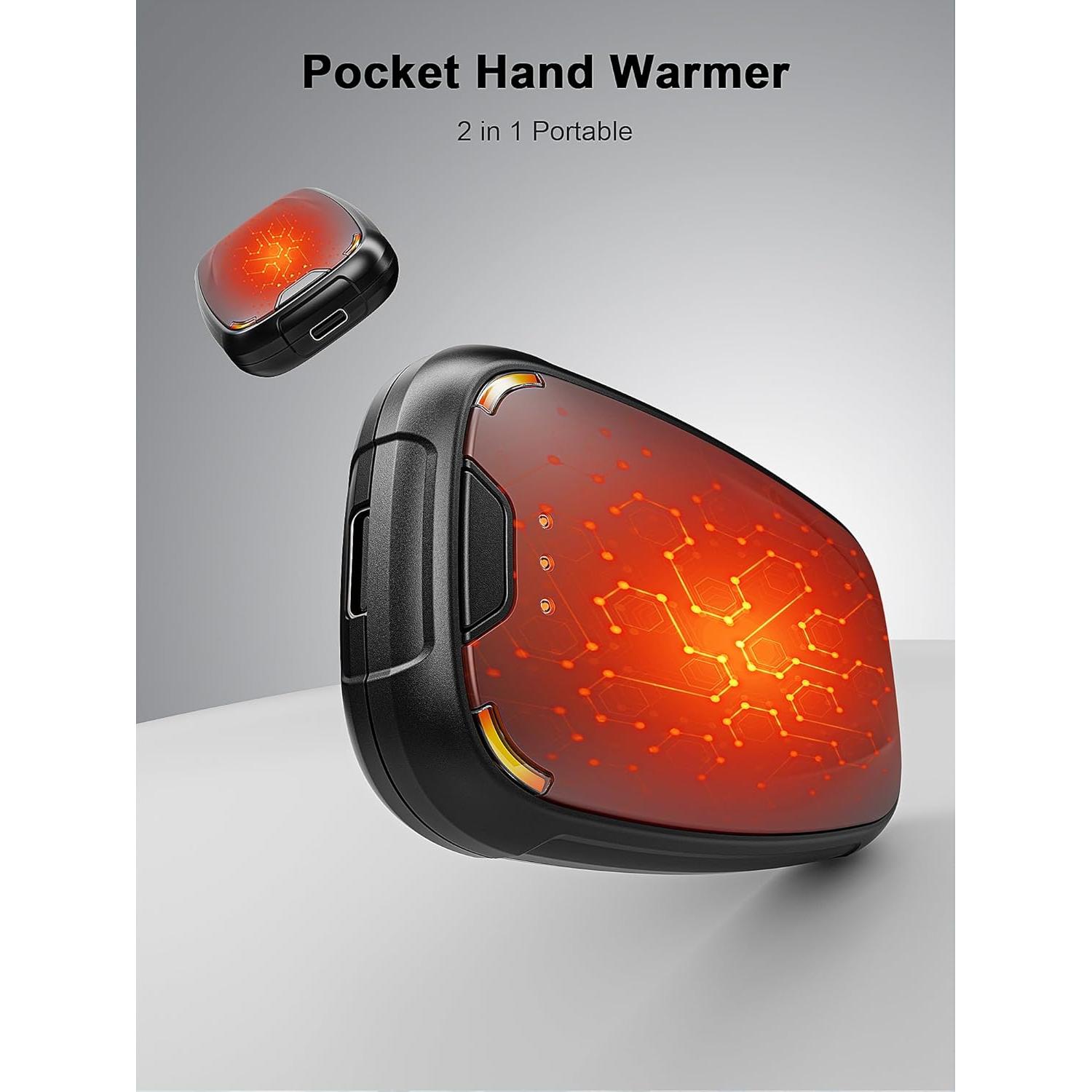 Calentadores de Manos Recargables Aililan W001 - 2 Piezas, 5200mAh