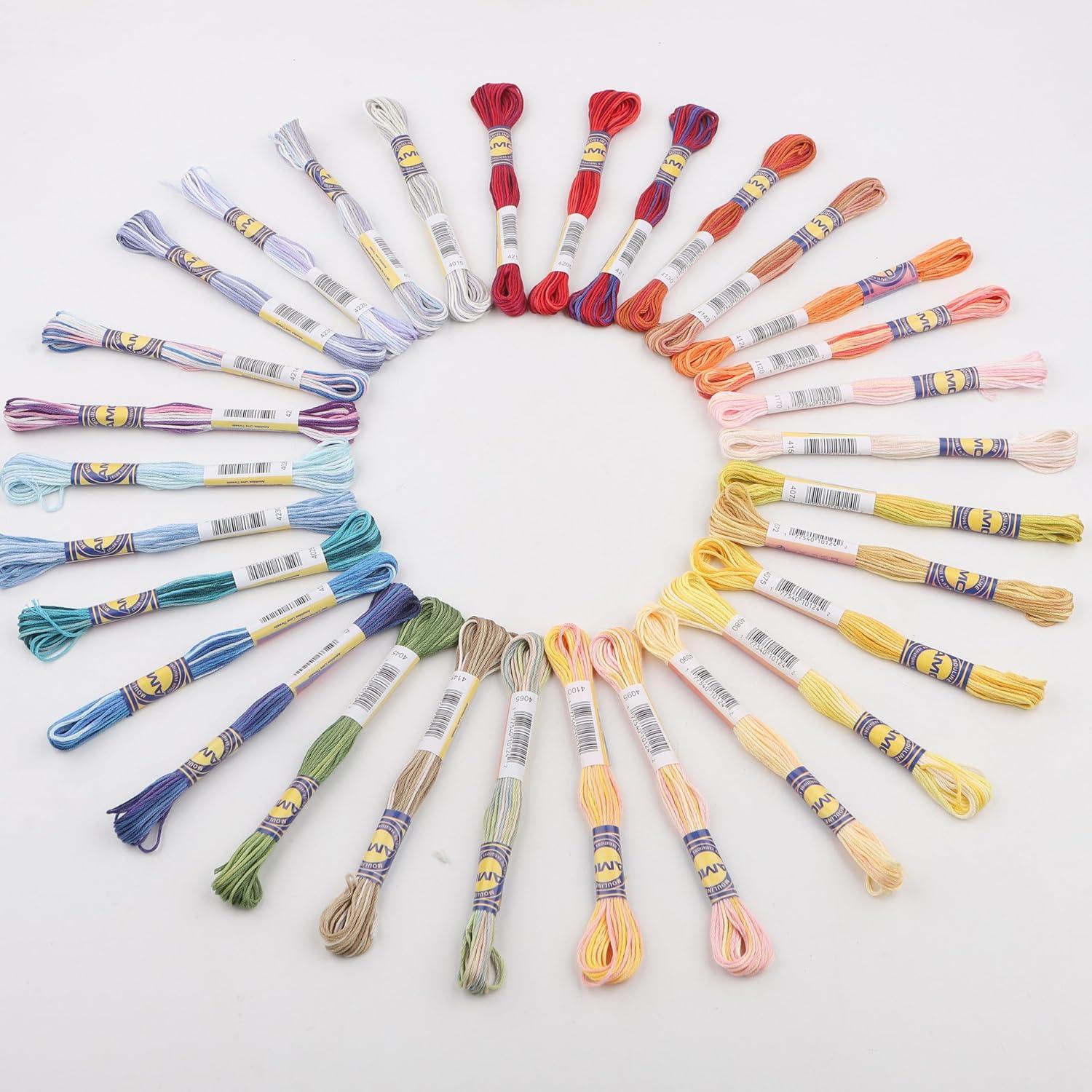 30 Madejas de Hilo de Algodón Egipcio AMOHilos Variegado