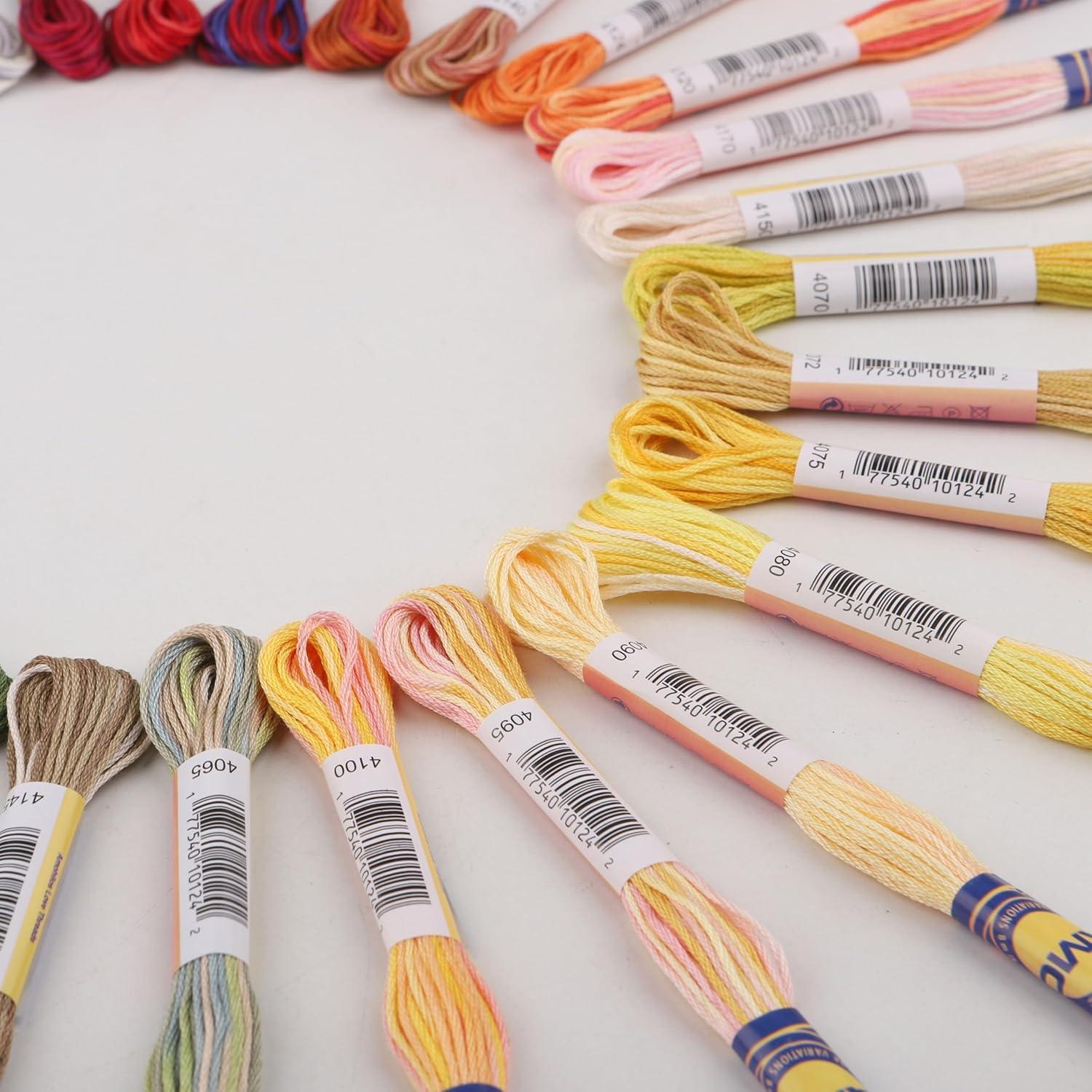 30 Madejas de Hilo de Algodón Egipcio AMOHilos Variegado