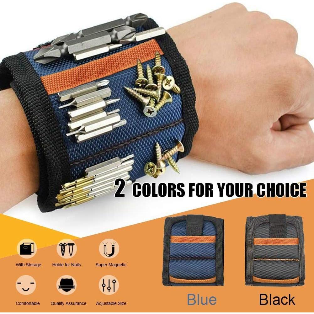 Pulsera Magnética Yimei para Tornillos y Herramientas - Azul