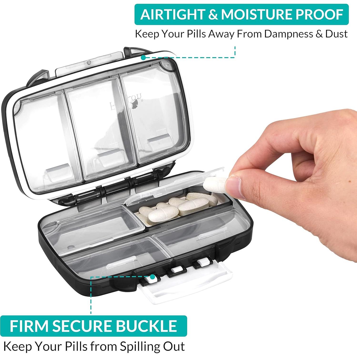 Organizador de Pastillas Portátil Fullicon Mediano 7 Compartimentos