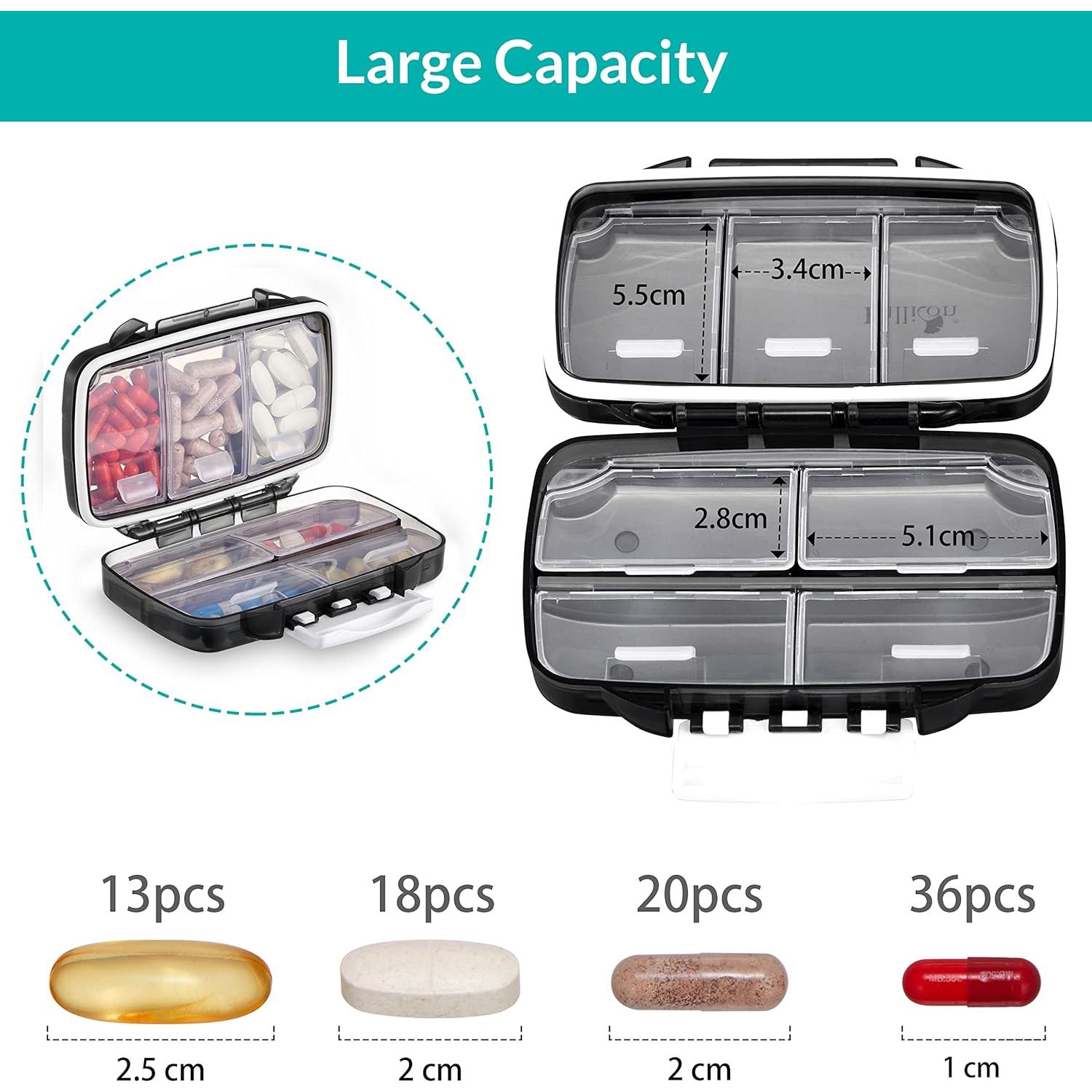 Organizador de Pastillas Portátil Fullicon Mediano 7 Compartimentos