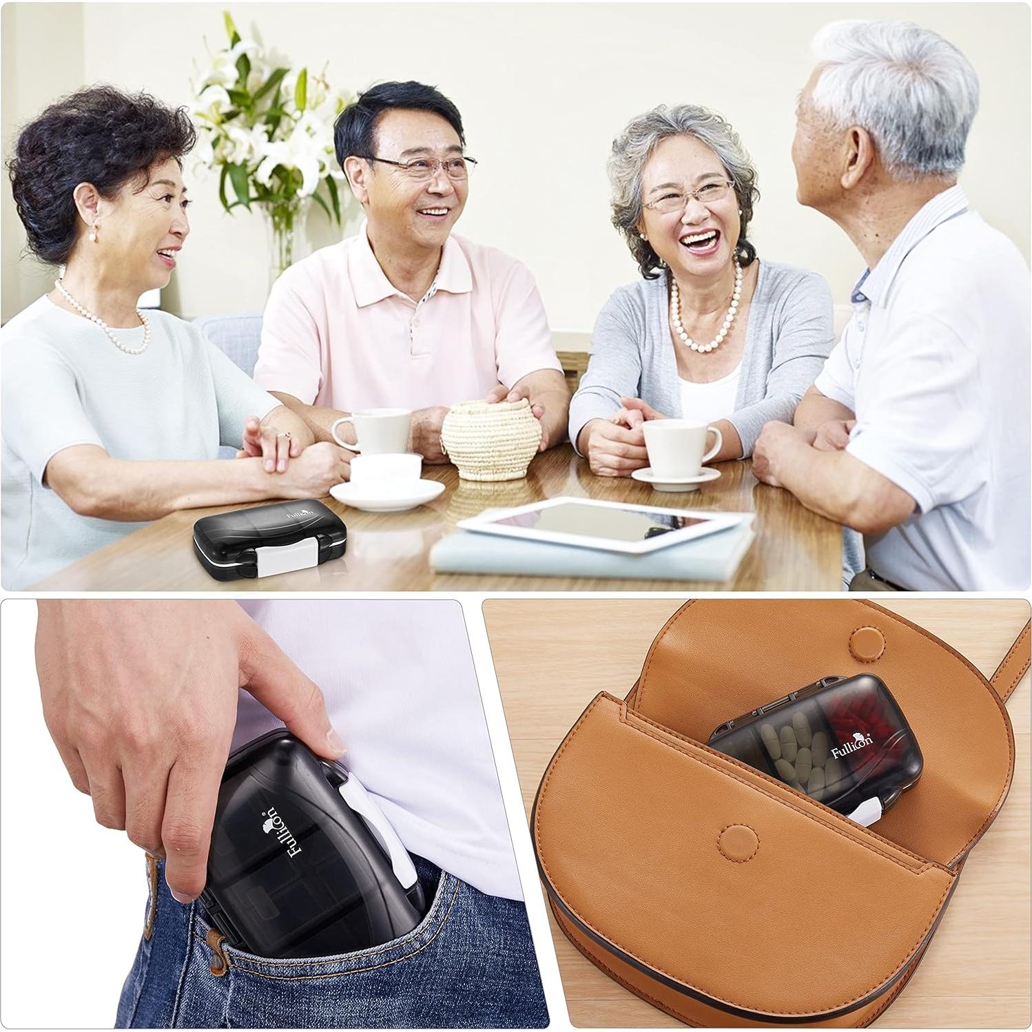 Organizador de Pastillas Portátil Fullicon Mediano 7 Compartimentos