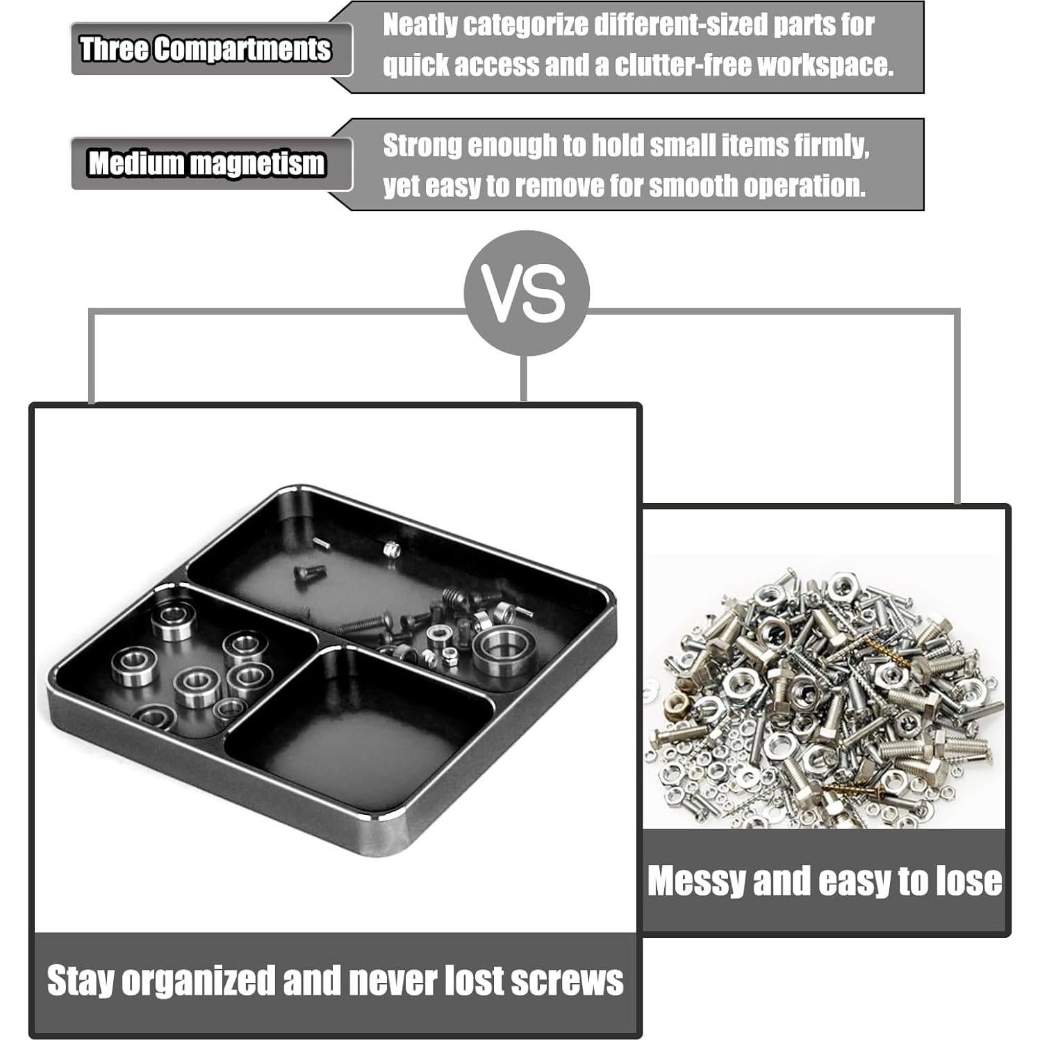 Bandeja Organizadora Magnética de Tornillos Fraizoe RC 9.9cm