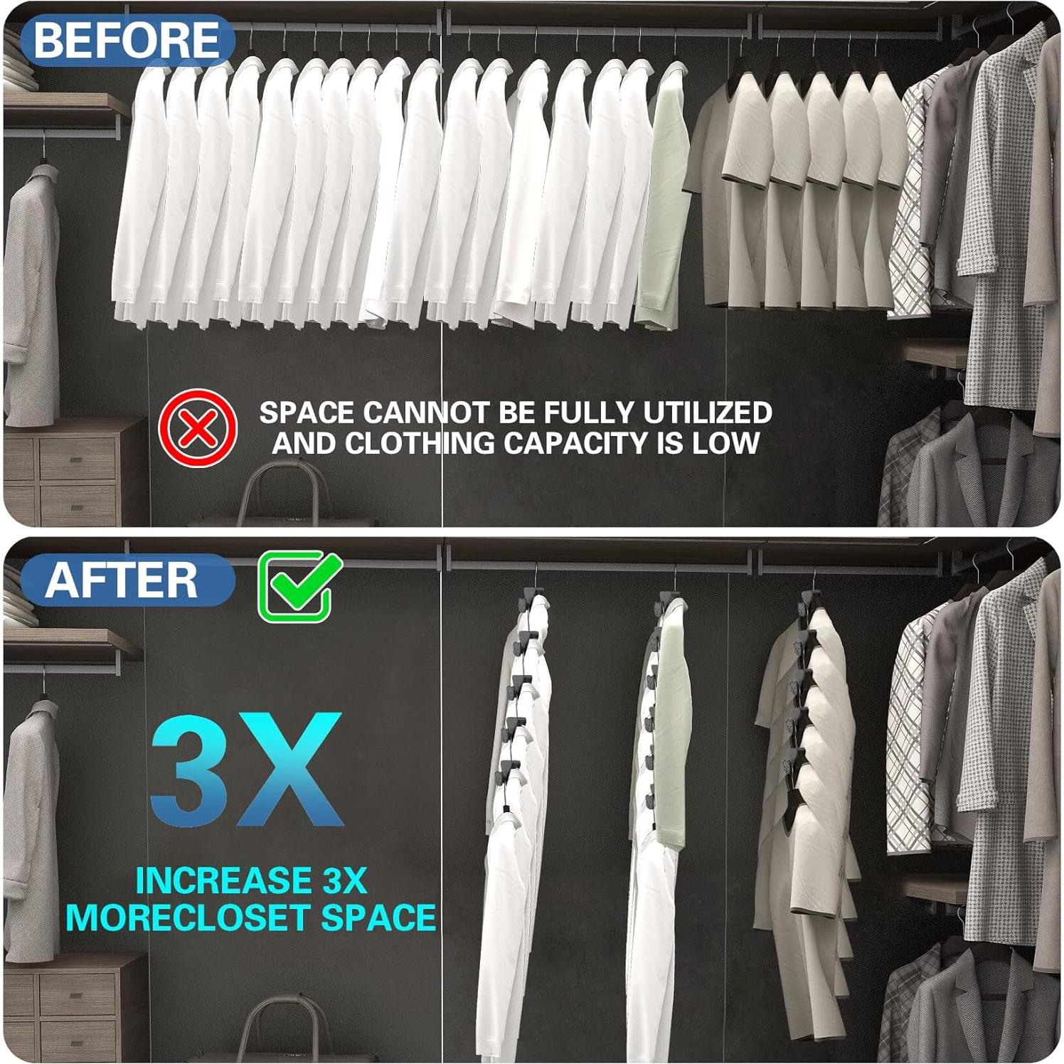 Ganchos Conectores para Perchas Manesi 18 Pcs Alta Resistencia