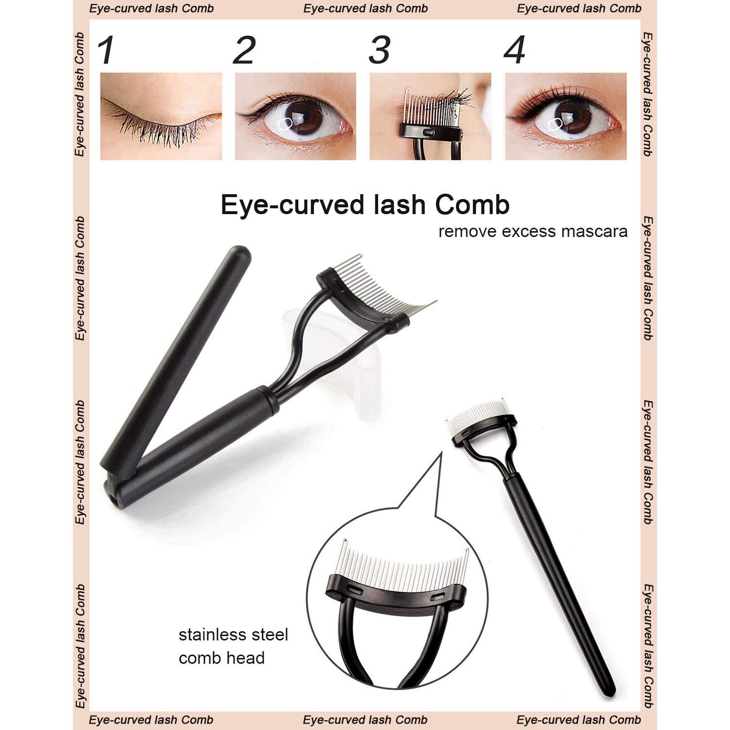 Kit Rizador de Pestañas TPPICK Oro Rosa 3 en 1 con Peine