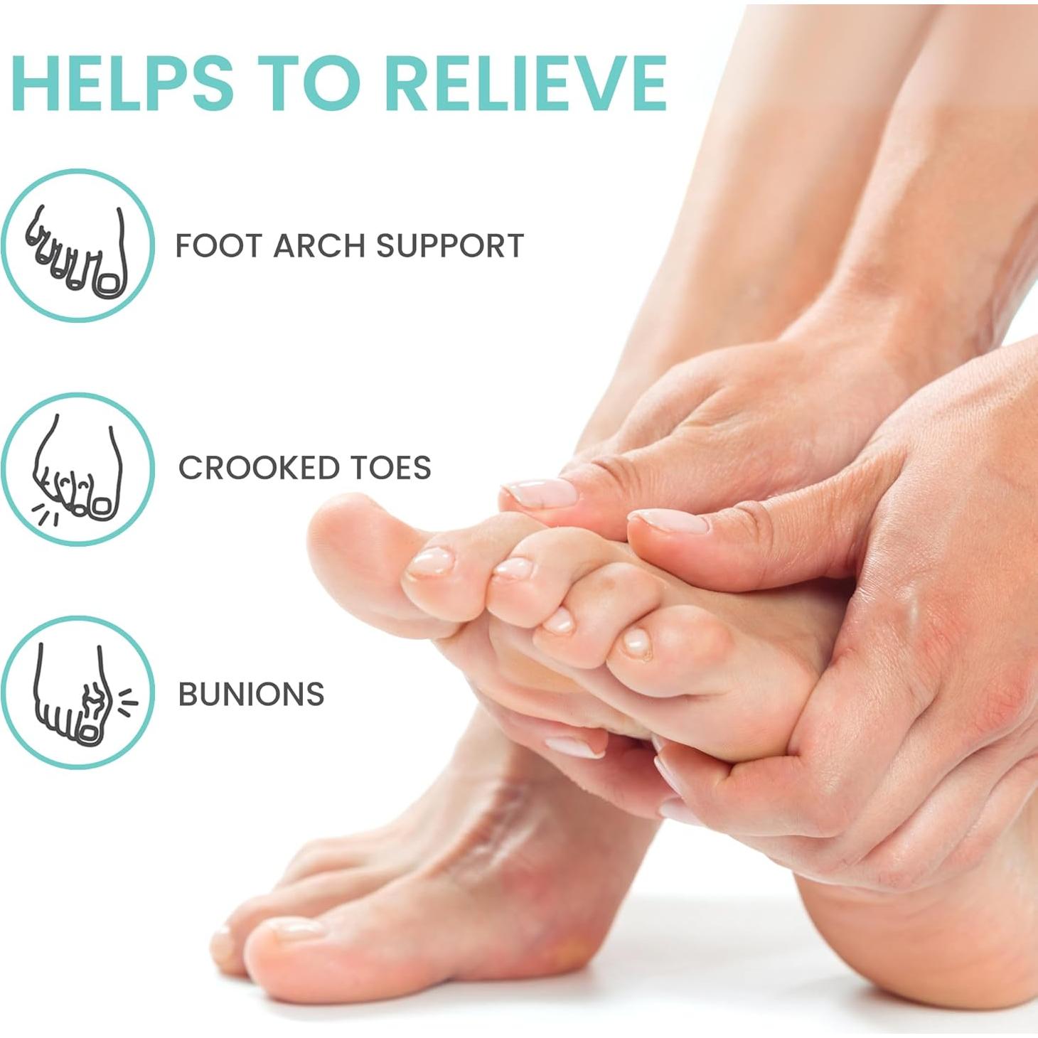 Separadores de Dedos Walkize de Silicona para Alivio de Juanetes