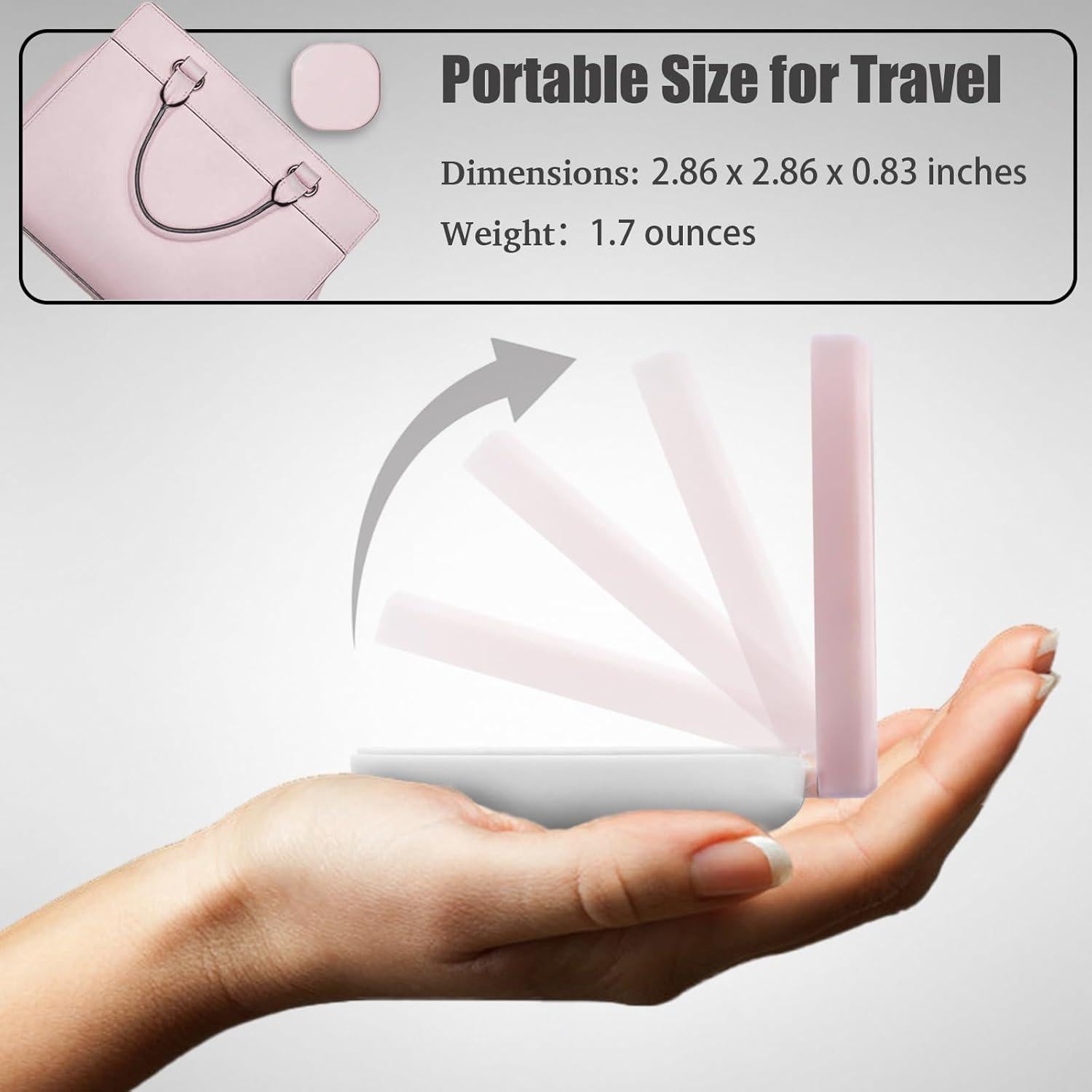 Estuche para Lentes de Contacto Rosa con Herramientas y 3 Repuestos