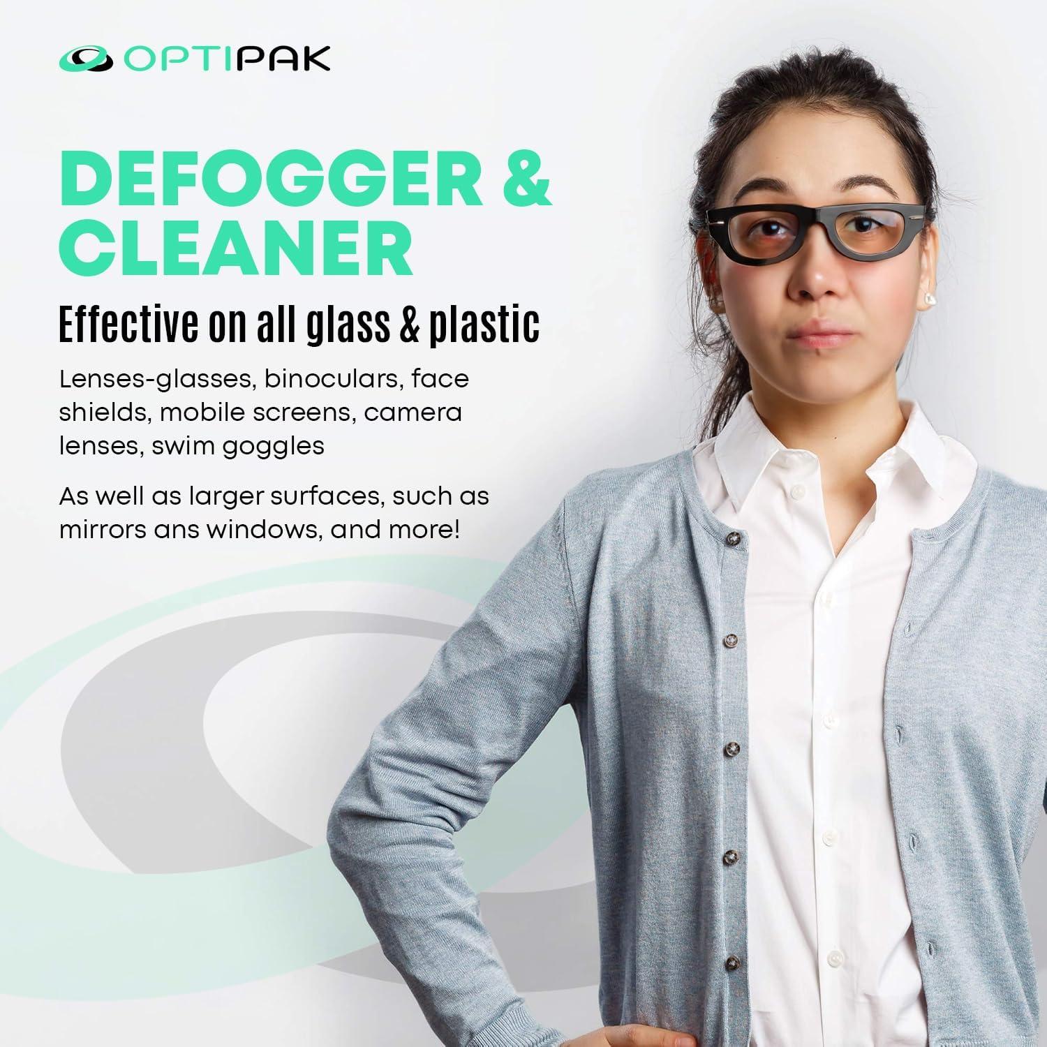 Kit Limpiador de Gafas Antivaho OPTIPAK 30ml + Paño Microfibra