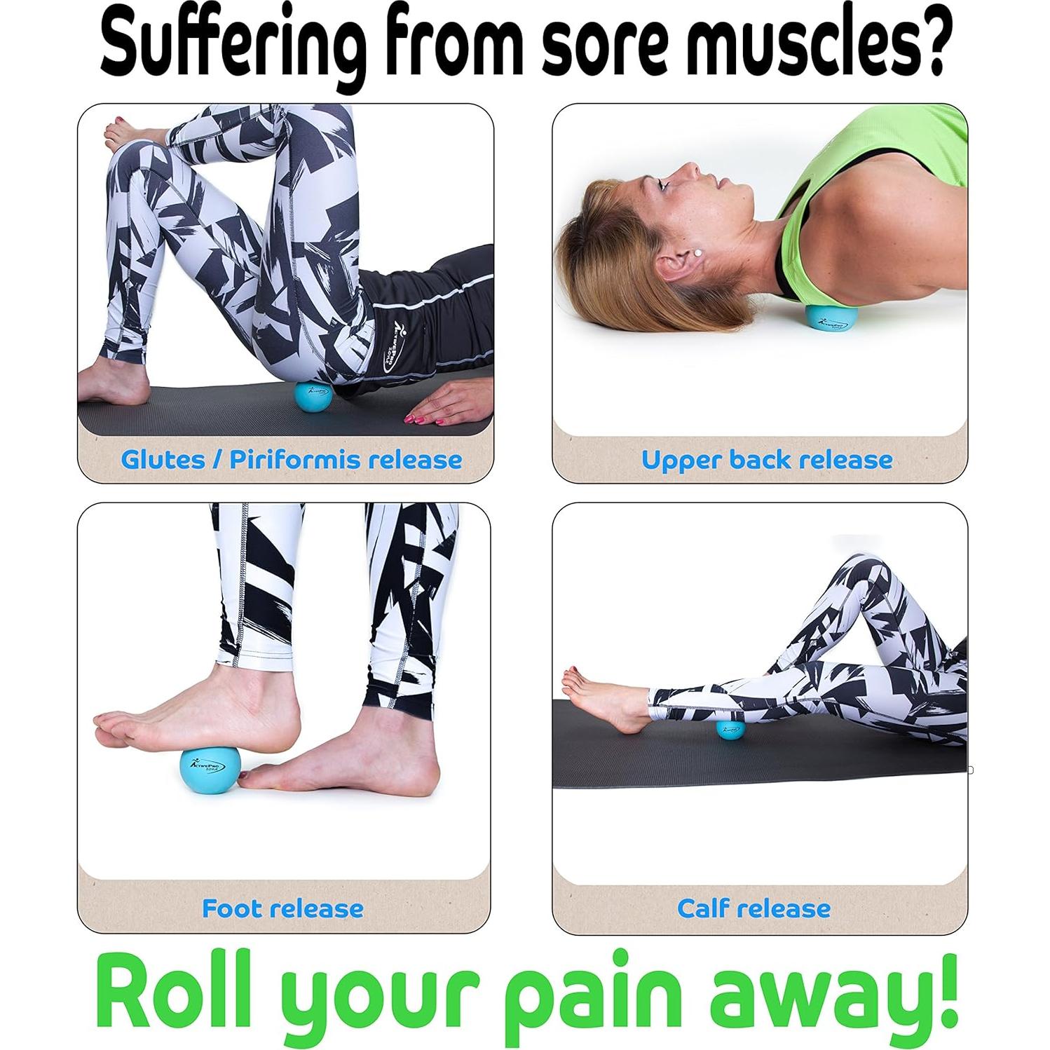 Bola de Masaje Terapéutica ActiveProZone - Set 2 Pelotas 6.99 cm