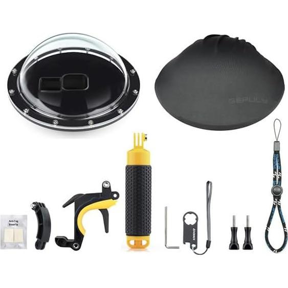 Puerto de cúpula impermeable GEPULY para GoPro Hero 5/6/7