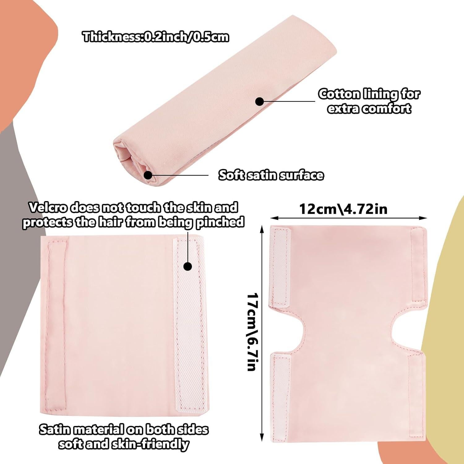 Paquete de 3 fundas de satén CPAP JFHNMLW Rosa