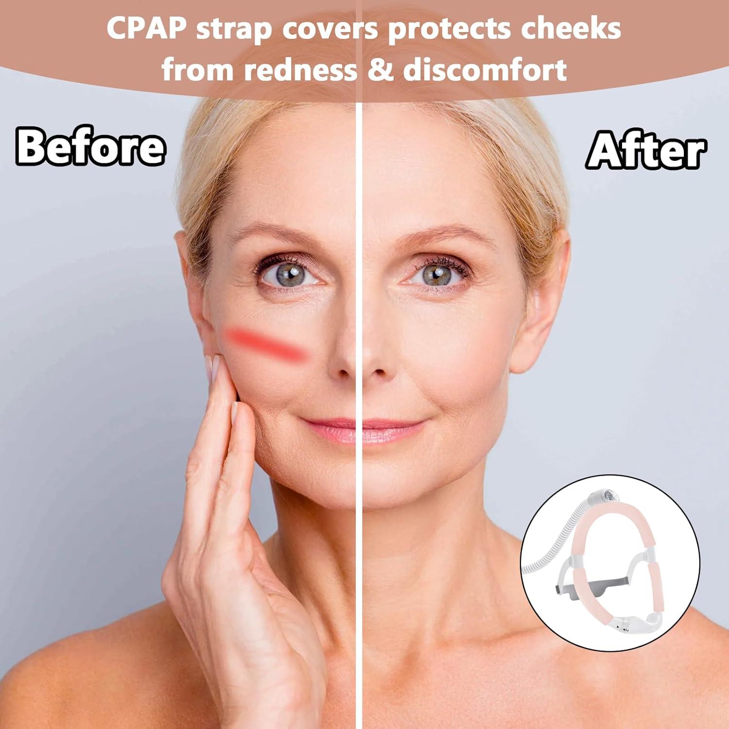 Paquete de 3 fundas de satén CPAP JFHNMLW Rosa