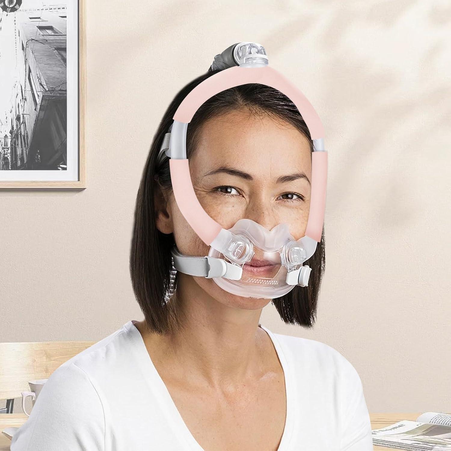 Paquete de 3 fundas de satén CPAP JFHNMLW Rosa