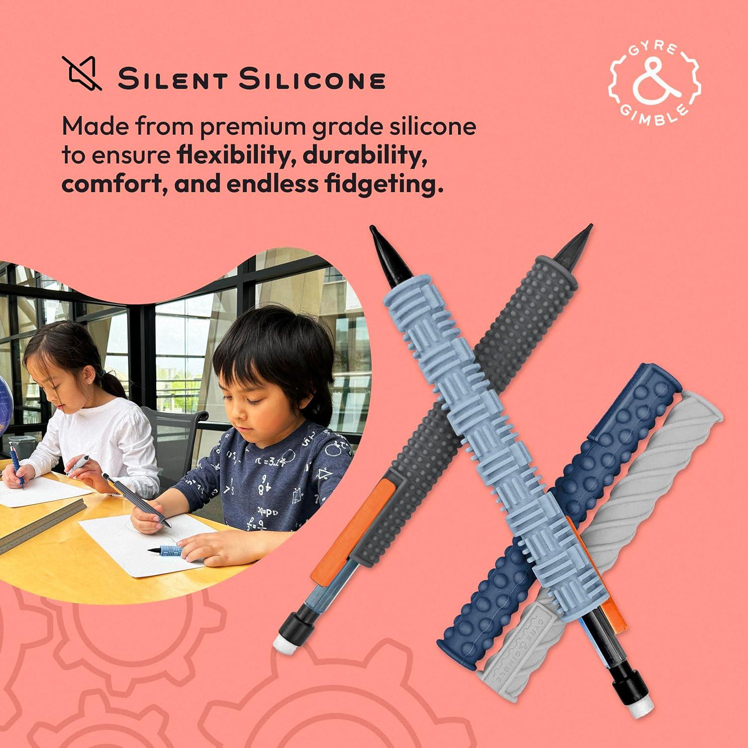 Funda de Silicona Texturizada Gyre & Gimble para Lápiz - 4 Fundas