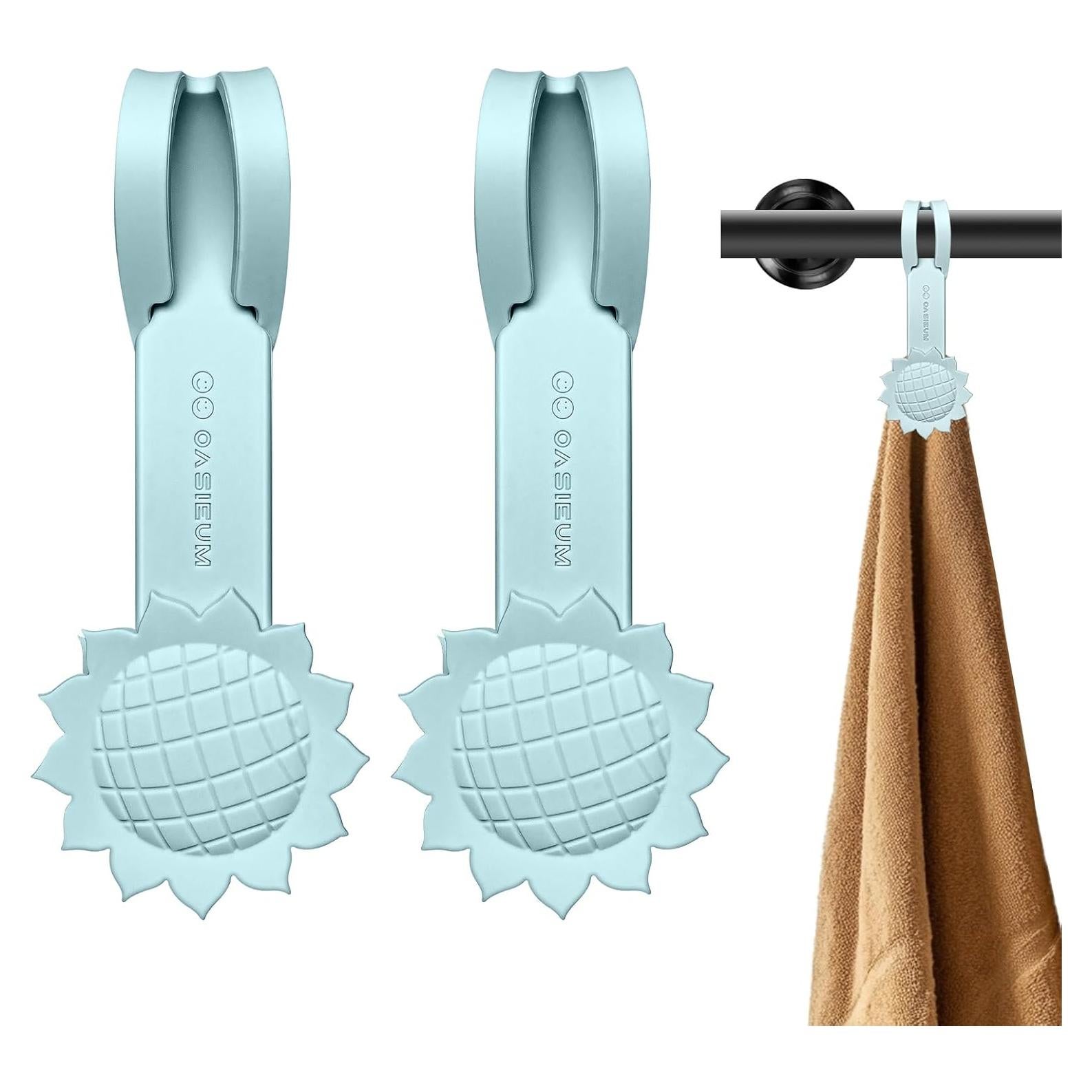 Ganchos Magnéticos OASIEUM para Toallas 2 Pack - Azul