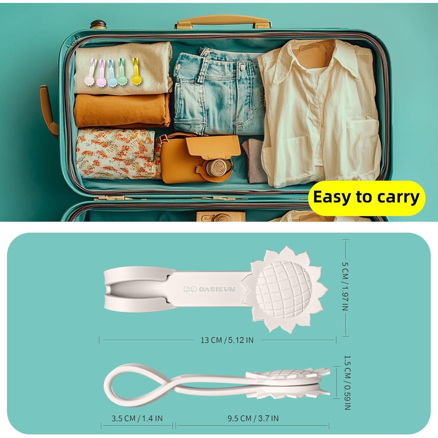 Ganchos Magnéticos OASIEUM para Toallas 2 Pack - Azul