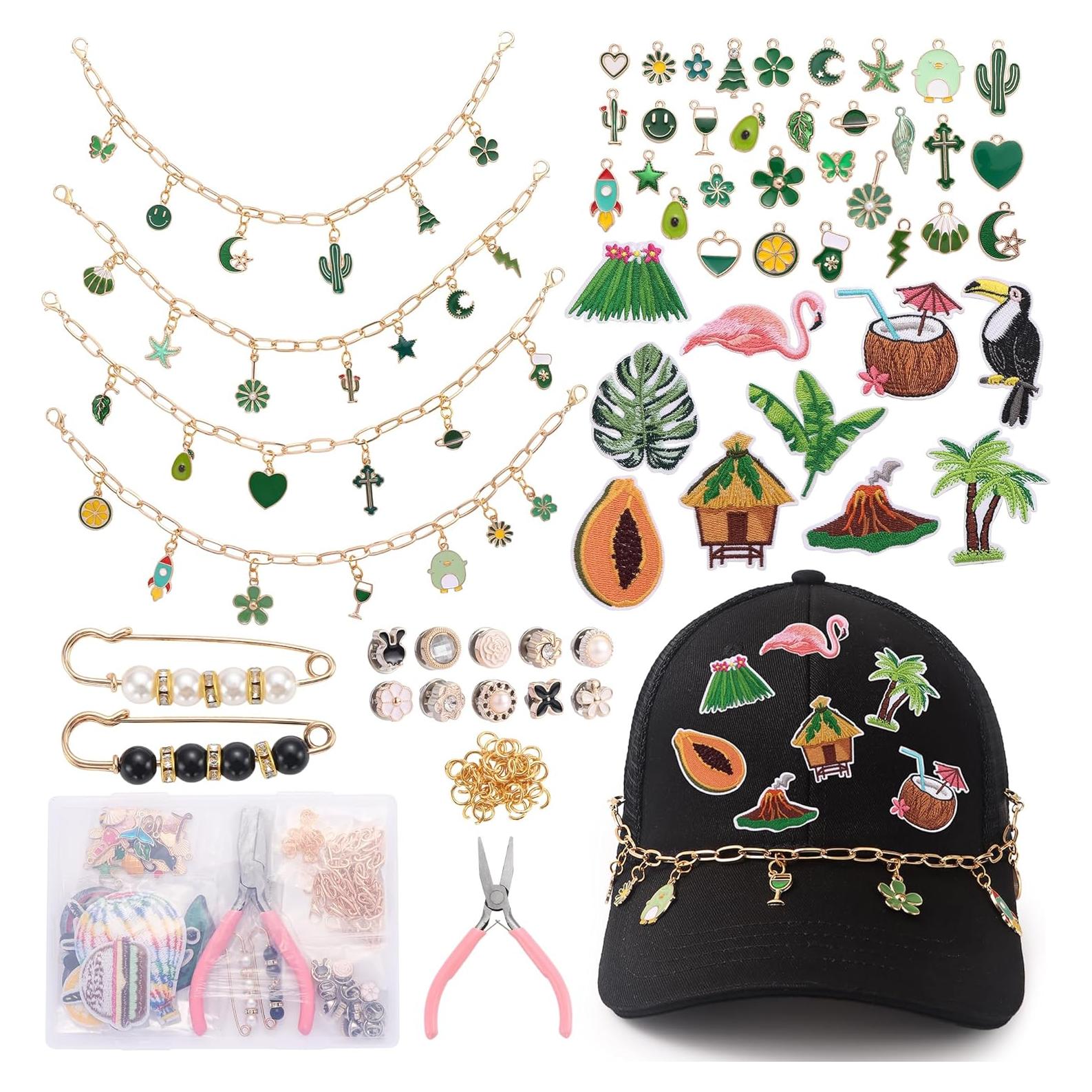Kit Decorativo para Sombreros Quorineo 97 Piezas Verde