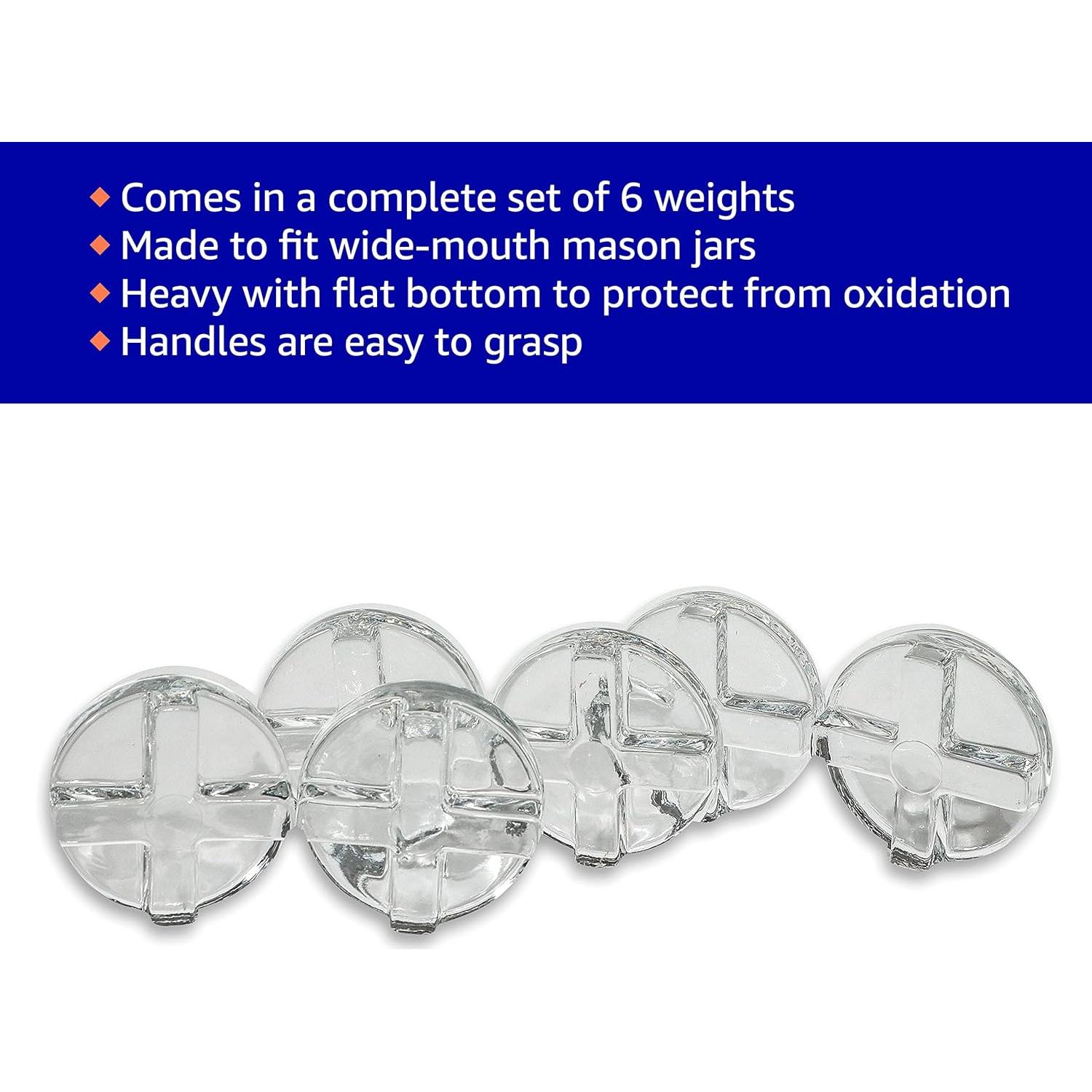 Juego de 6 Pesas de Vidrio para Fermentación Trademark Innovations