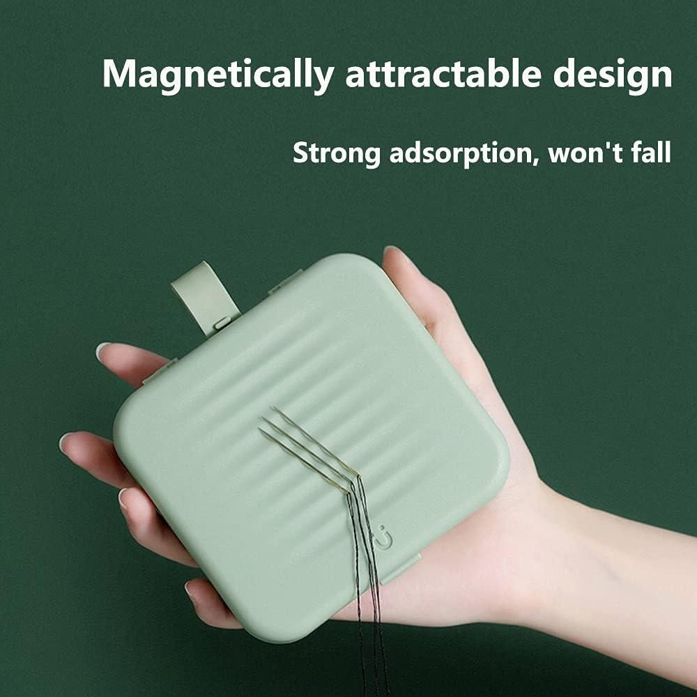 Caja de Costura Pequeña Portátil Verde con Accesorios