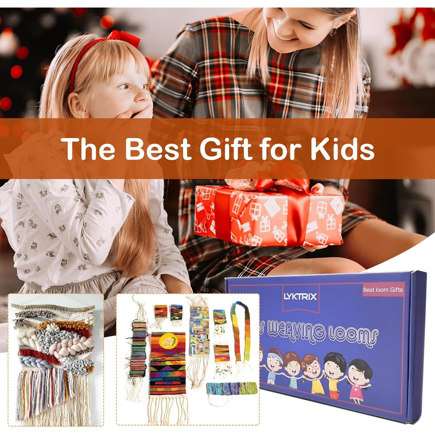 Telar de Tejido LYKTRIX para Niños 28x24 cm - Kit de Manualidades