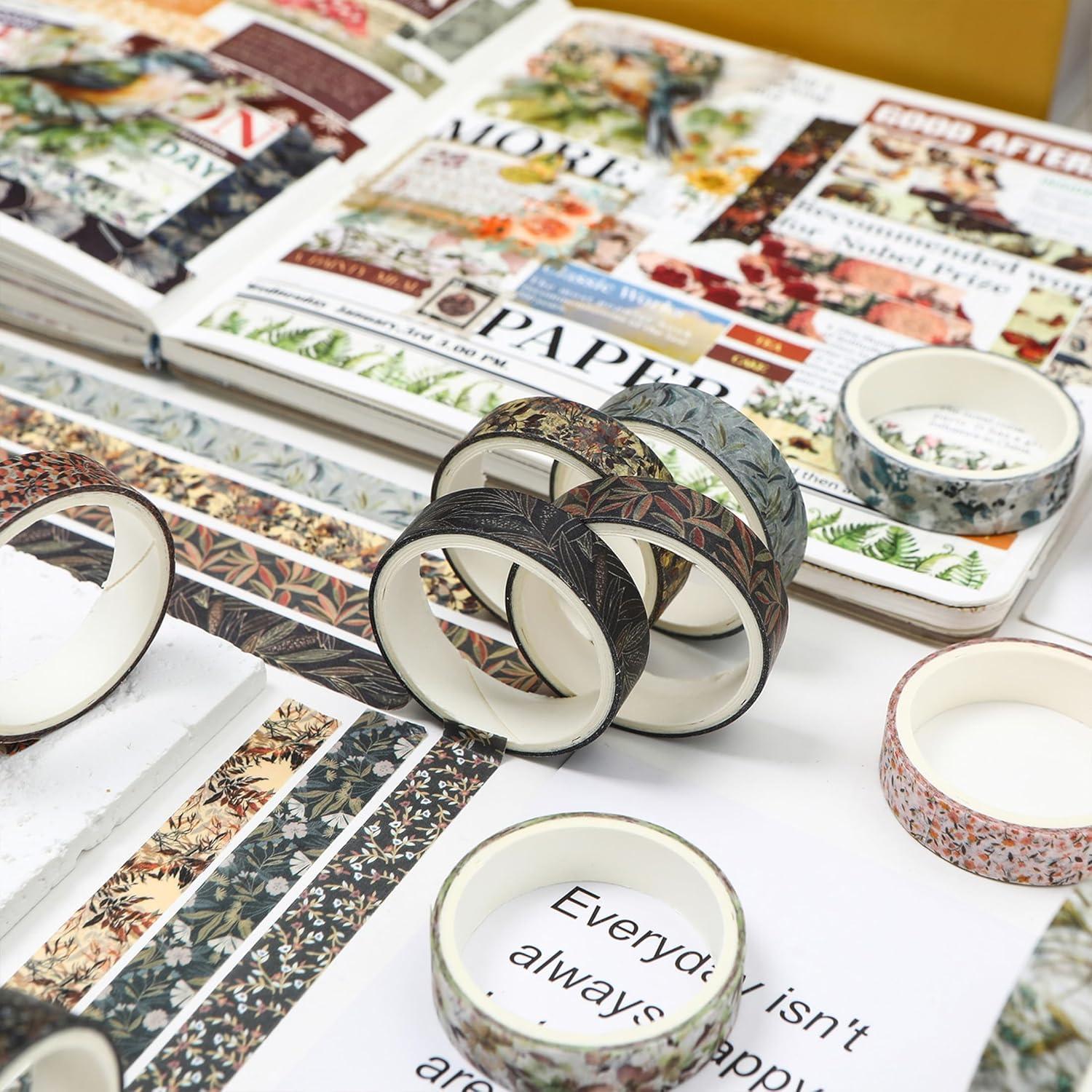 Conjunto de Cinta Washi YUBX Otoño 60 Rollos 10mm x 2m