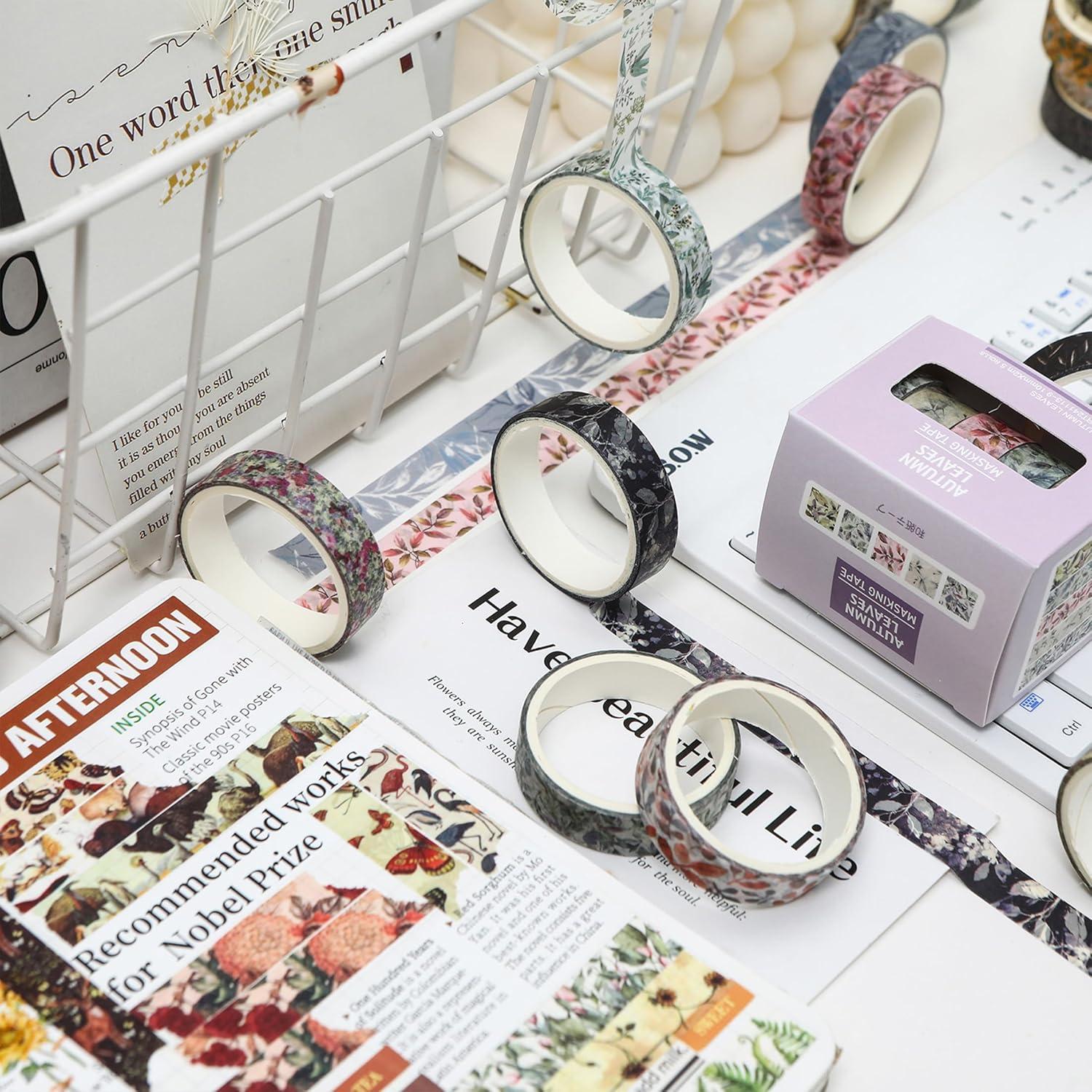 Conjunto de Cinta Washi YUBX Otoño 60 Rollos 10mm x 2m