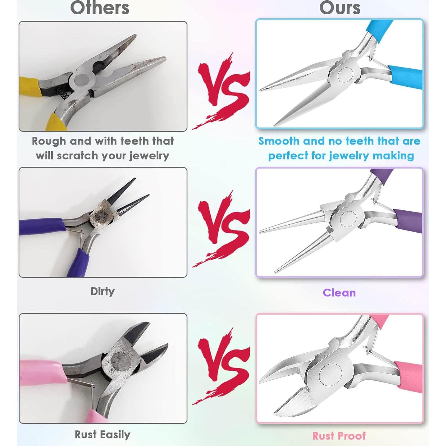 Juego de Alicates para Joyería Shynek - 3 Piezas con Mango Antideslizante