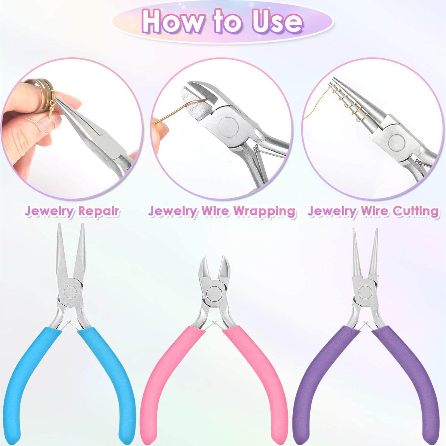 Juego de Alicates para Joyería Shynek - 3 Piezas con Mango Antideslizante