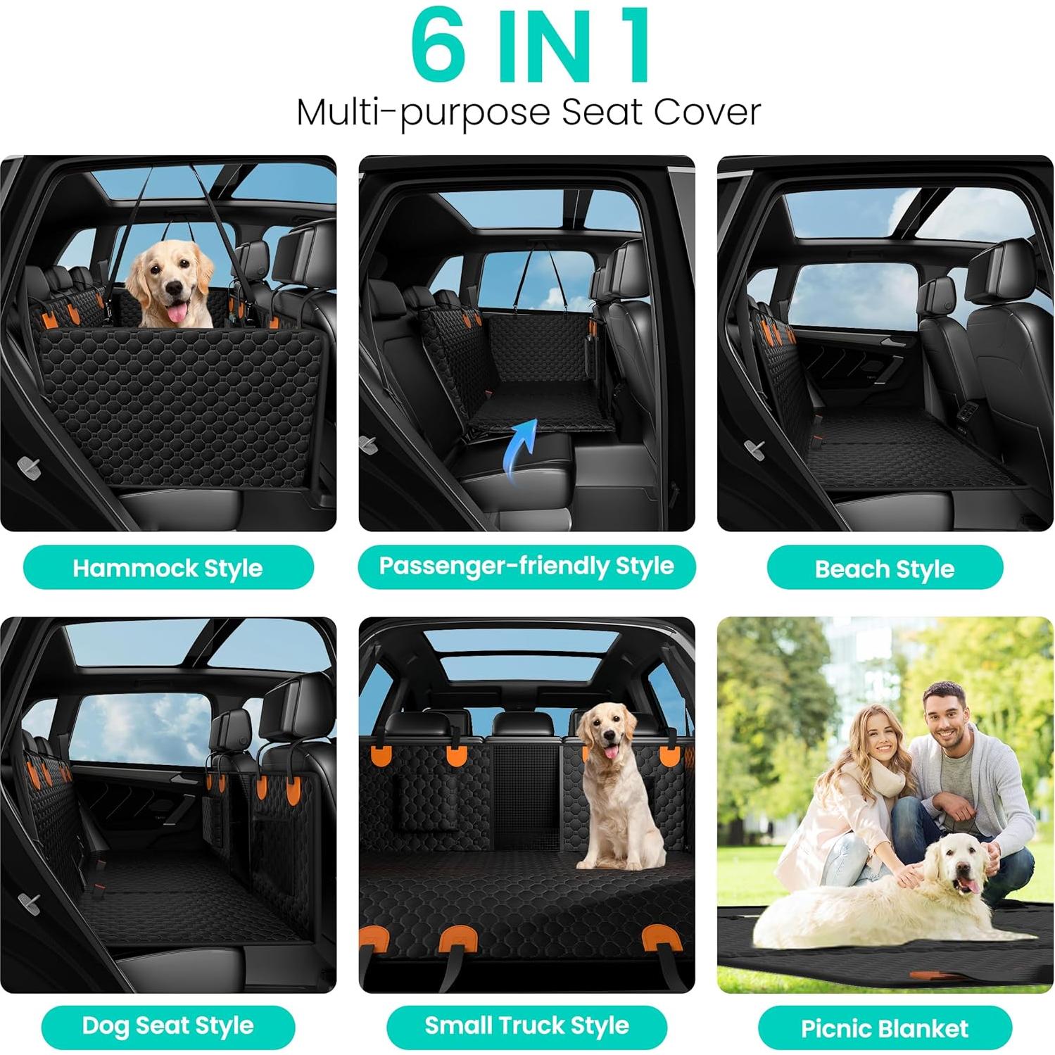 Funda de Asiento para Perros Sangoodier Universal Naranja 132x64cm