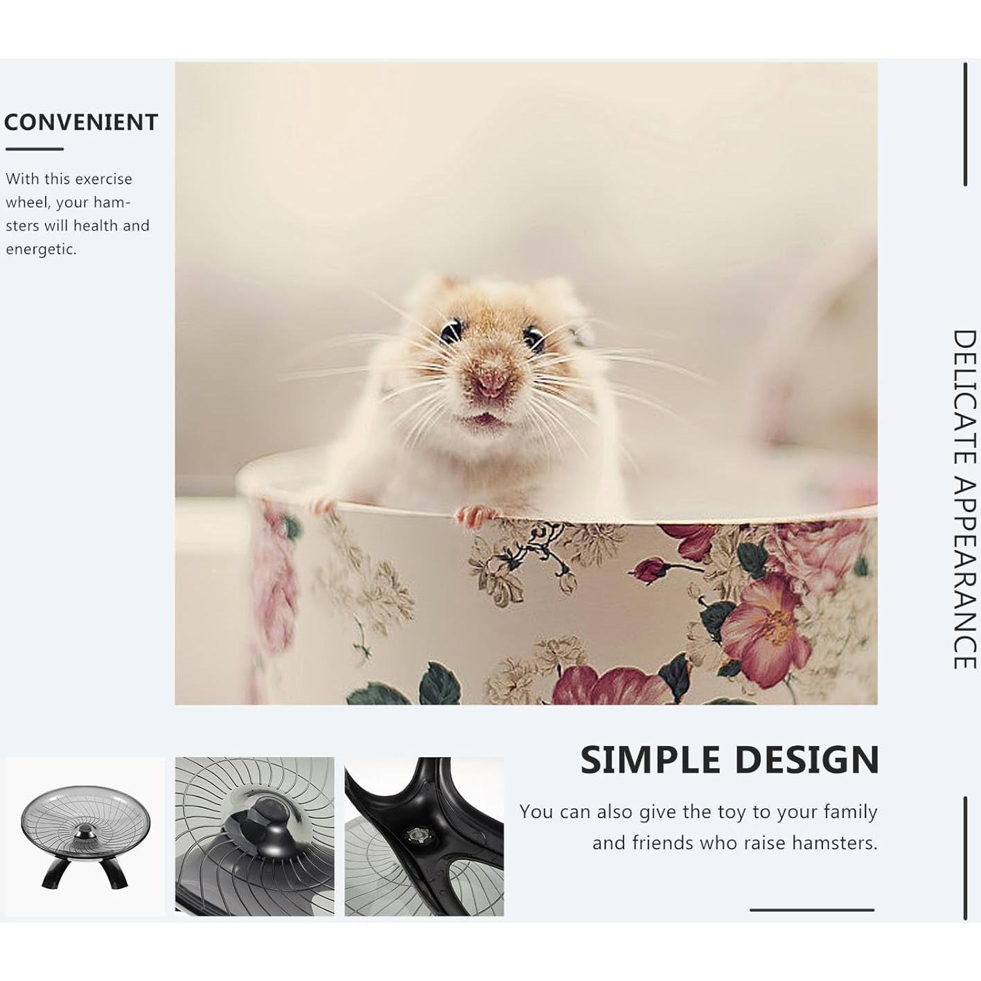 Rueda de Ejercicio para Hámster POPETPOP Silenciosa 18cm