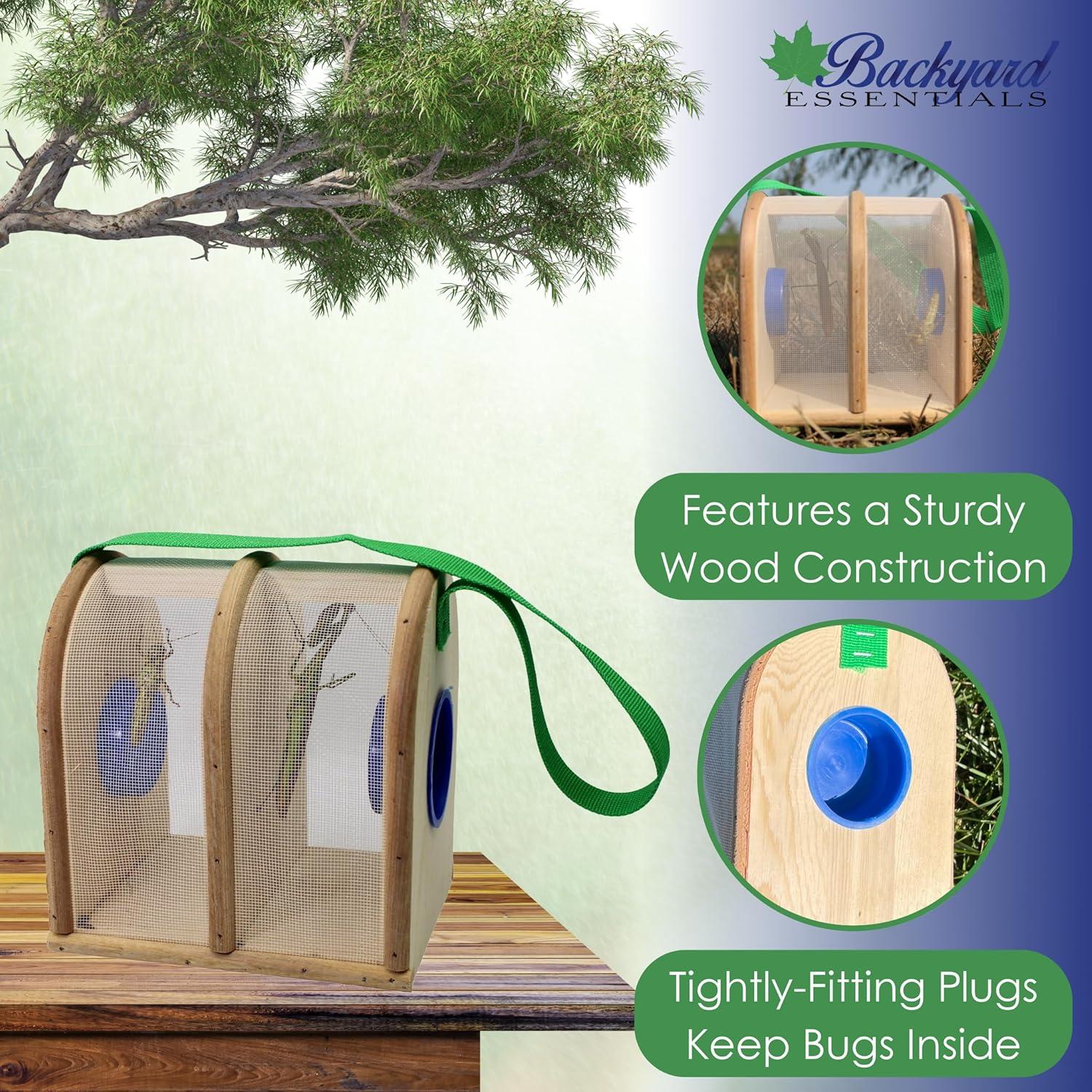 Caja de Insectos de Madera Backyard Essentials 2 Cámaras