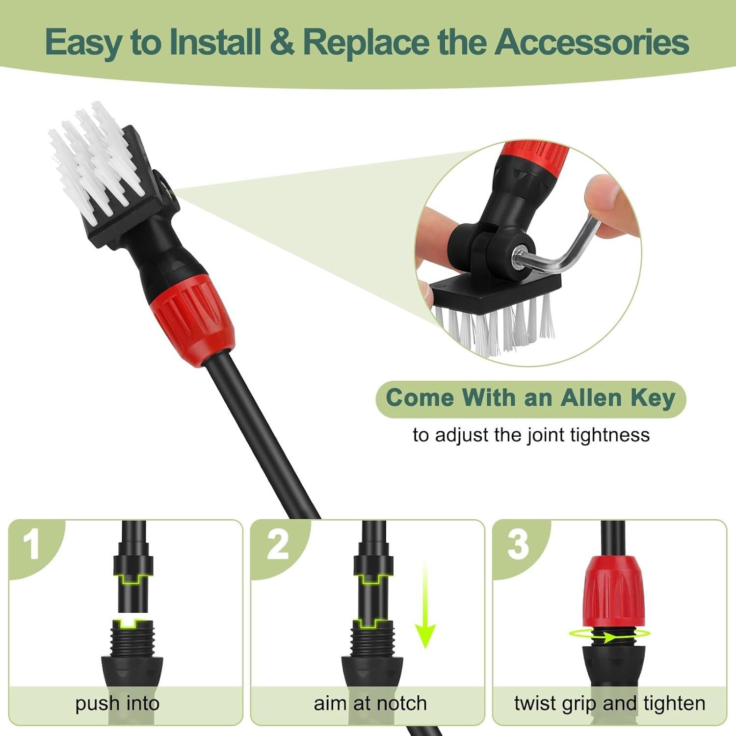 Kit de Limpieza de Acuario 6 en 1 Hygger con Mango de 44.9 cm