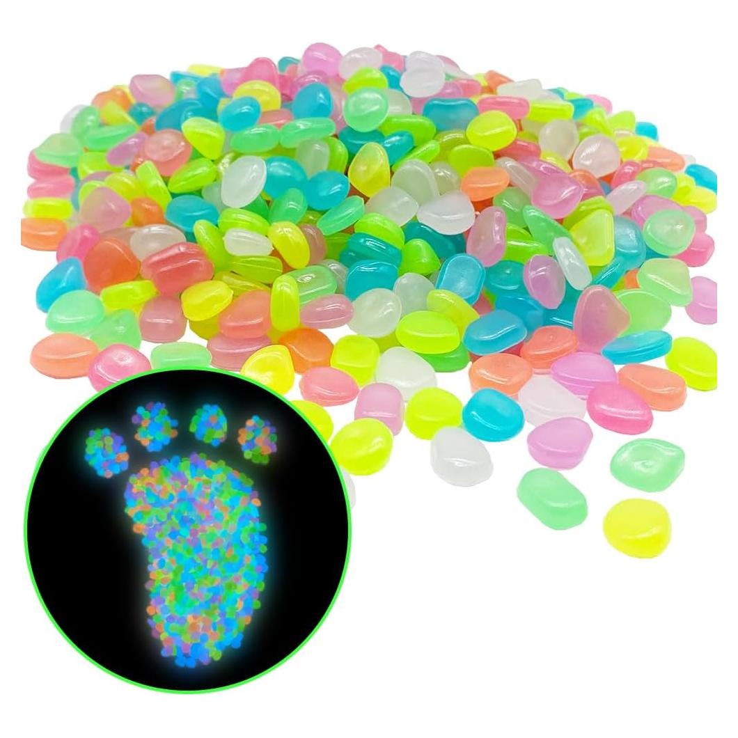 500 Piedras Brillantes Luminosas ZRAIUPUSA para Jardín y Acuario