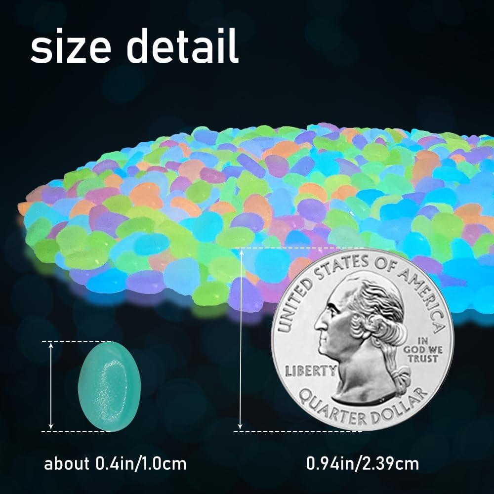 500 Piedras Brillantes Luminosas ZRAIUPUSA para Jardín y Acuario