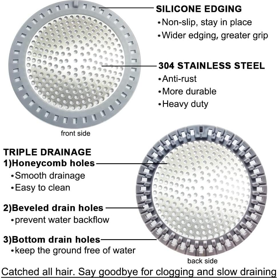 Cernidor de Drenaje Seatery 2 Piezas Acero Inoxidable