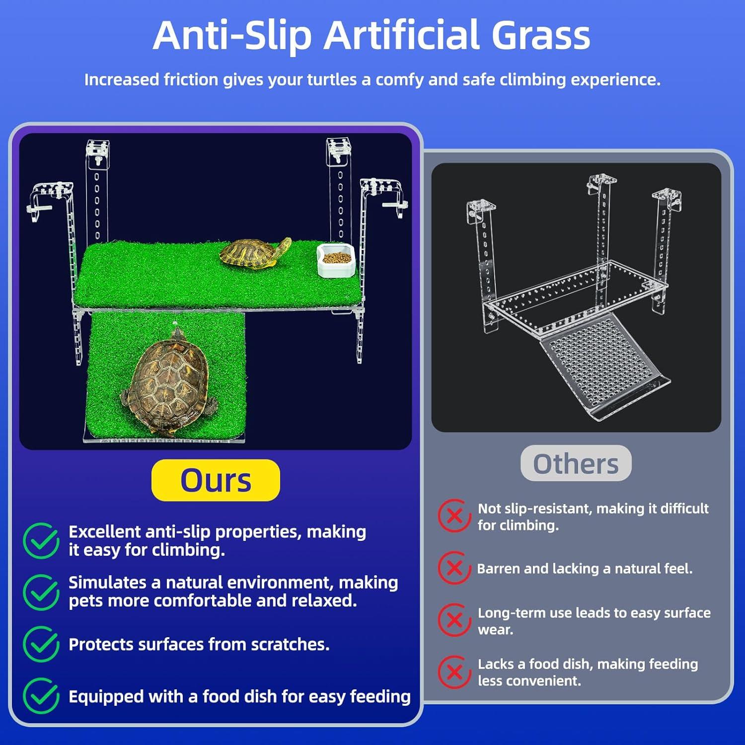 Muelle Colgante para Tortugas Bluecoco 27.94x14.73 cm Transparente