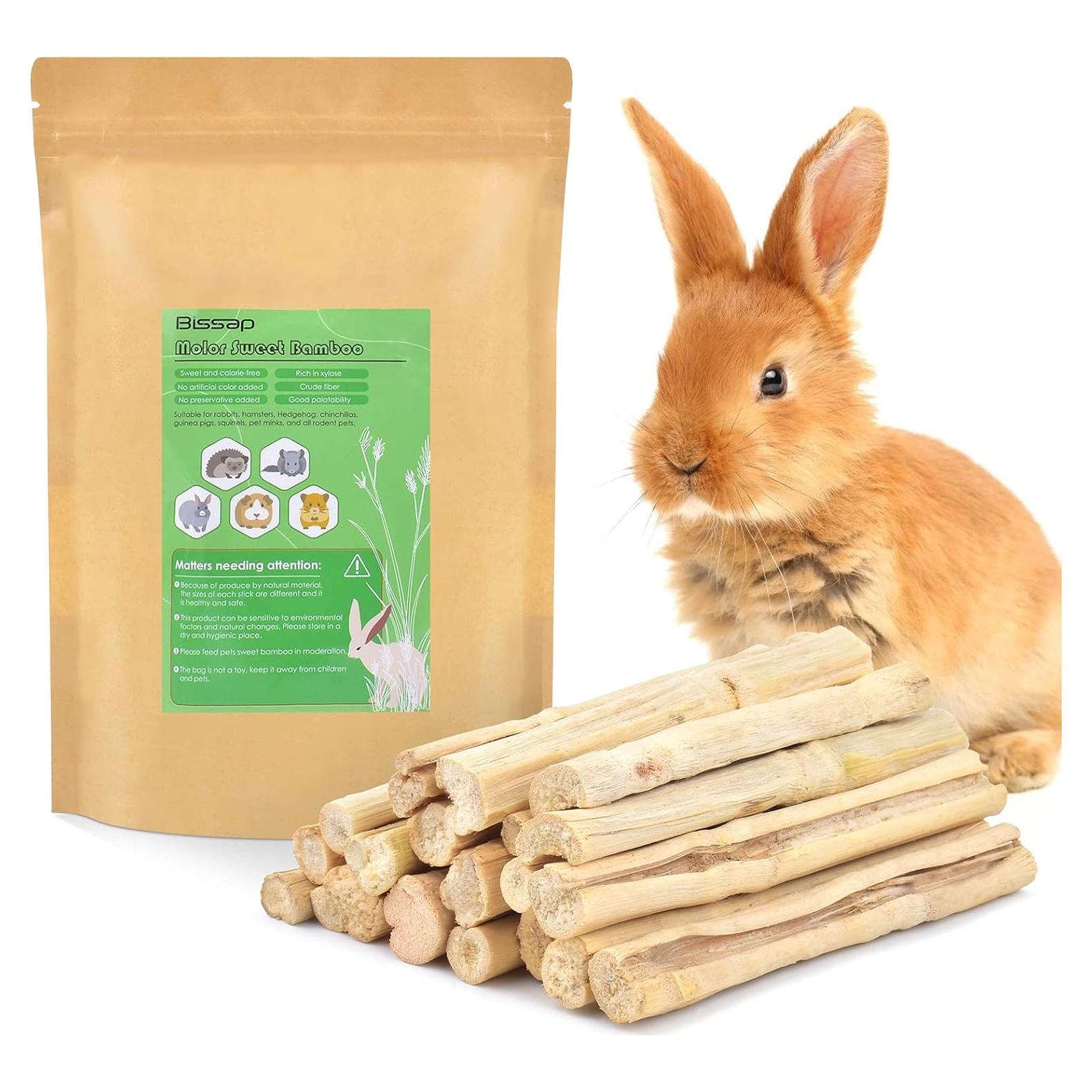 Palitos de Bambú Dulce Bissap 250g para Conejos y Roedores