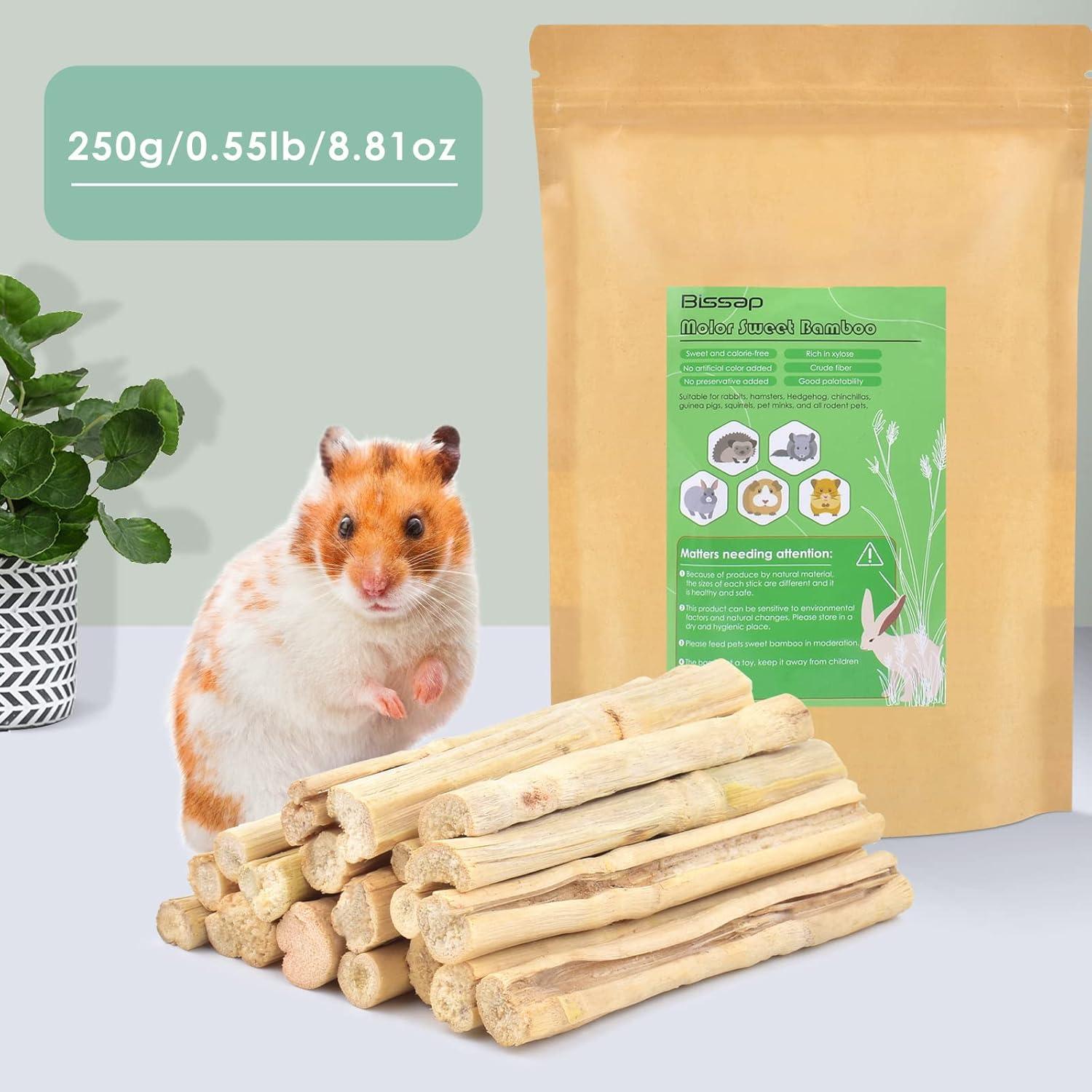 Palitos de Bambú Dulce Bissap 250g para Conejos y Roedores