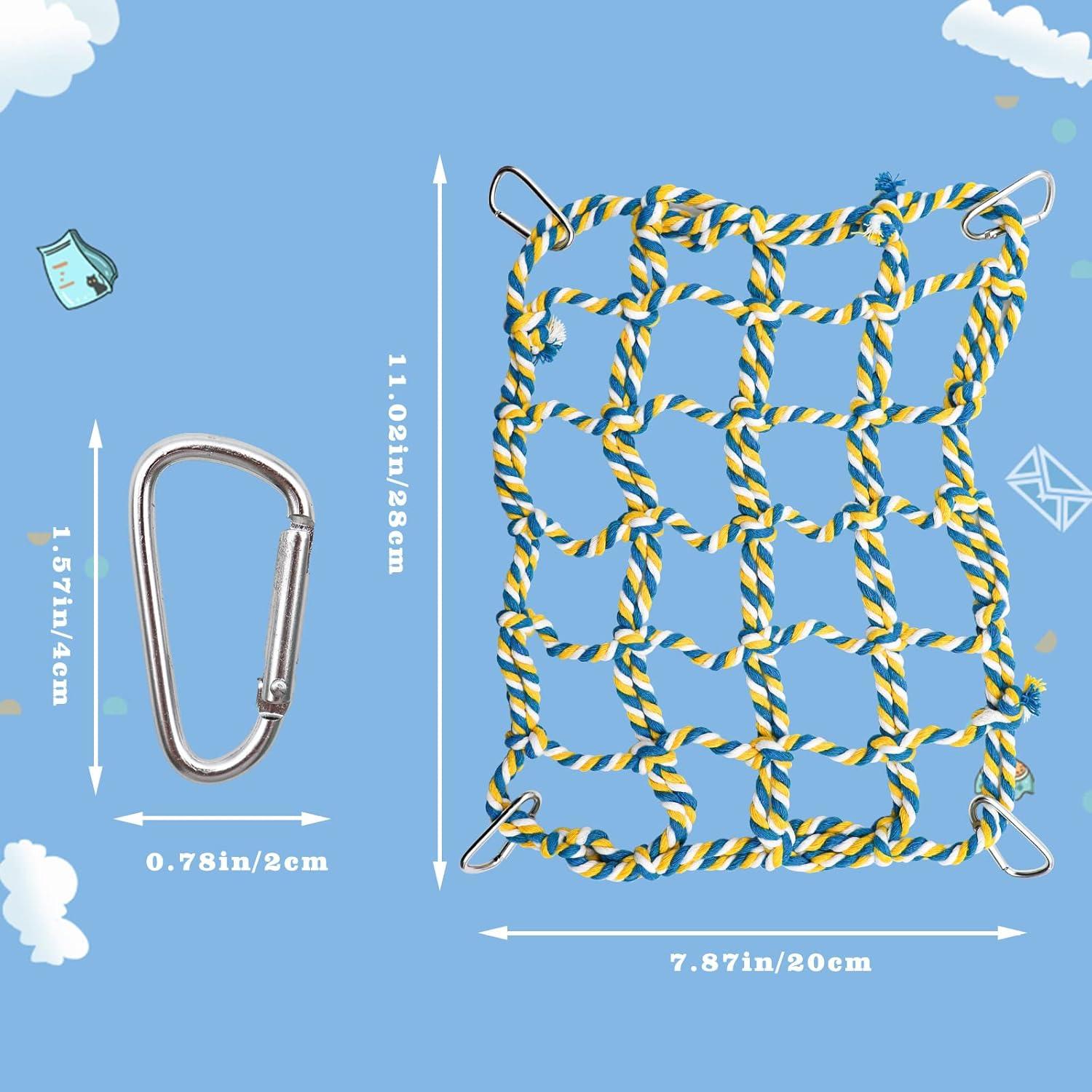 Paquete de 2 Redes de Cuerda para Escalar Mascotas Dnoifne 28x20 cm