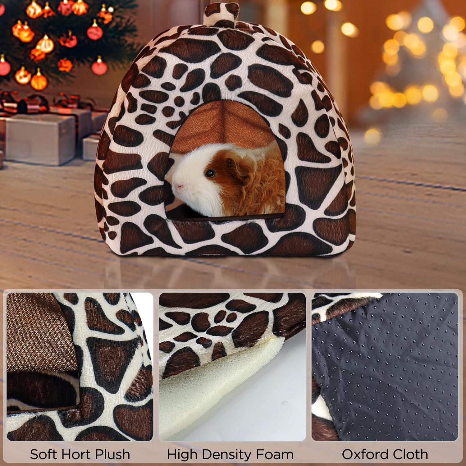 Cama para Cobaya Mygeromon Estilo Piel de Leopardo 23.5x23.5cm