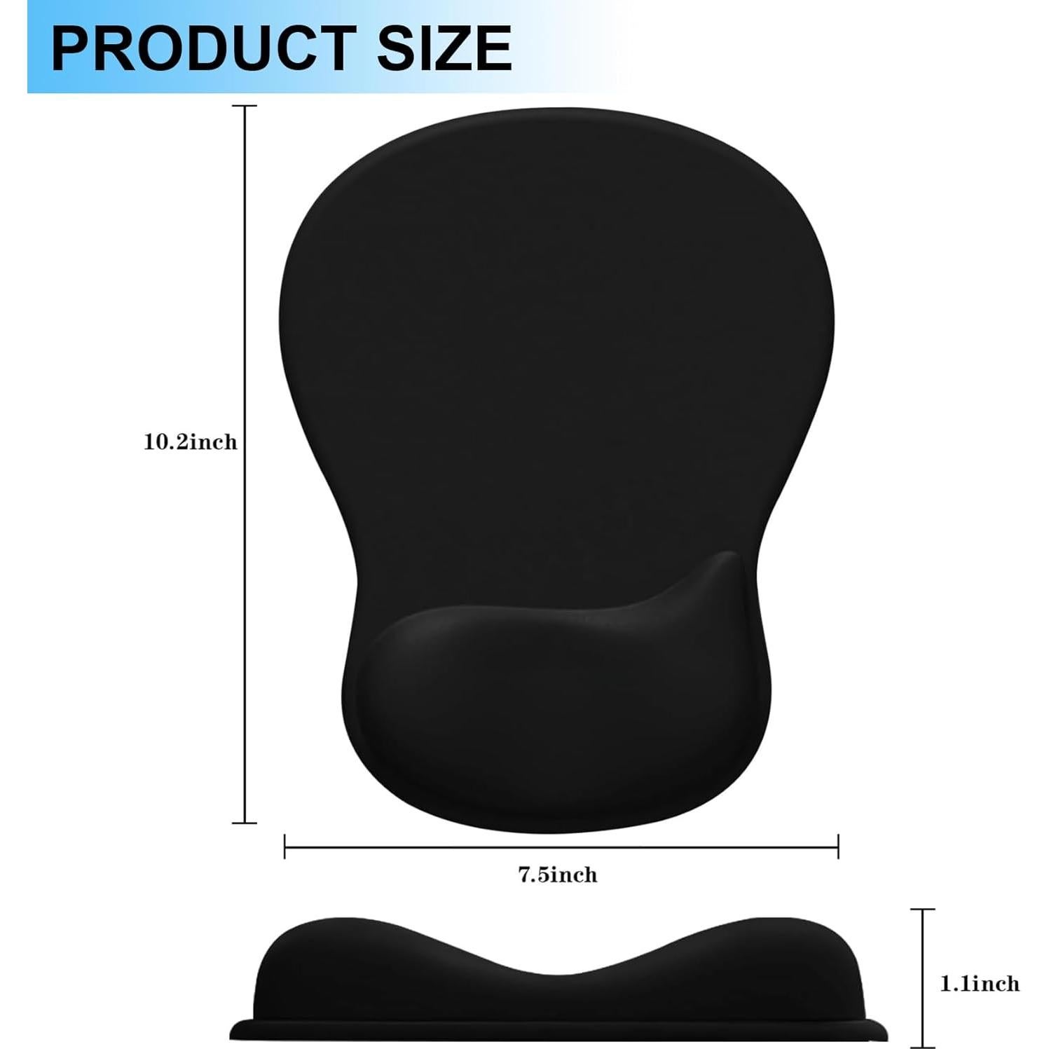 Alfombrilla de Ratón Ergonómica Knocent con Soporte de Gel Negro