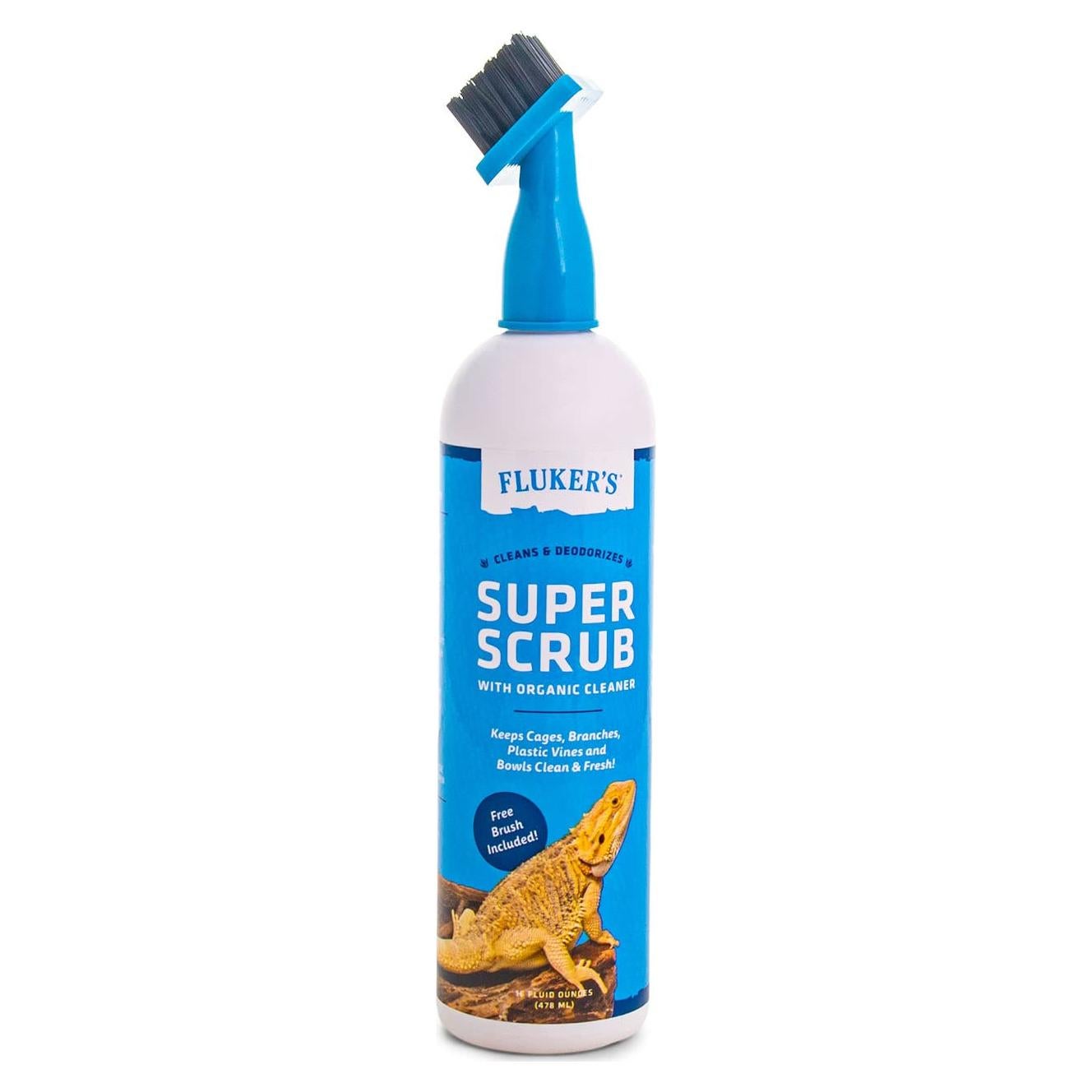 Cepillo Super Scrub Fluker con Limpiador Orgánico 473ml