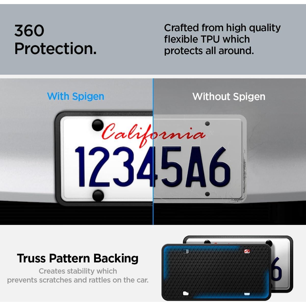 Soporte de Placa de Licencia Spigen para Tesla Model Y y 3 - Negro