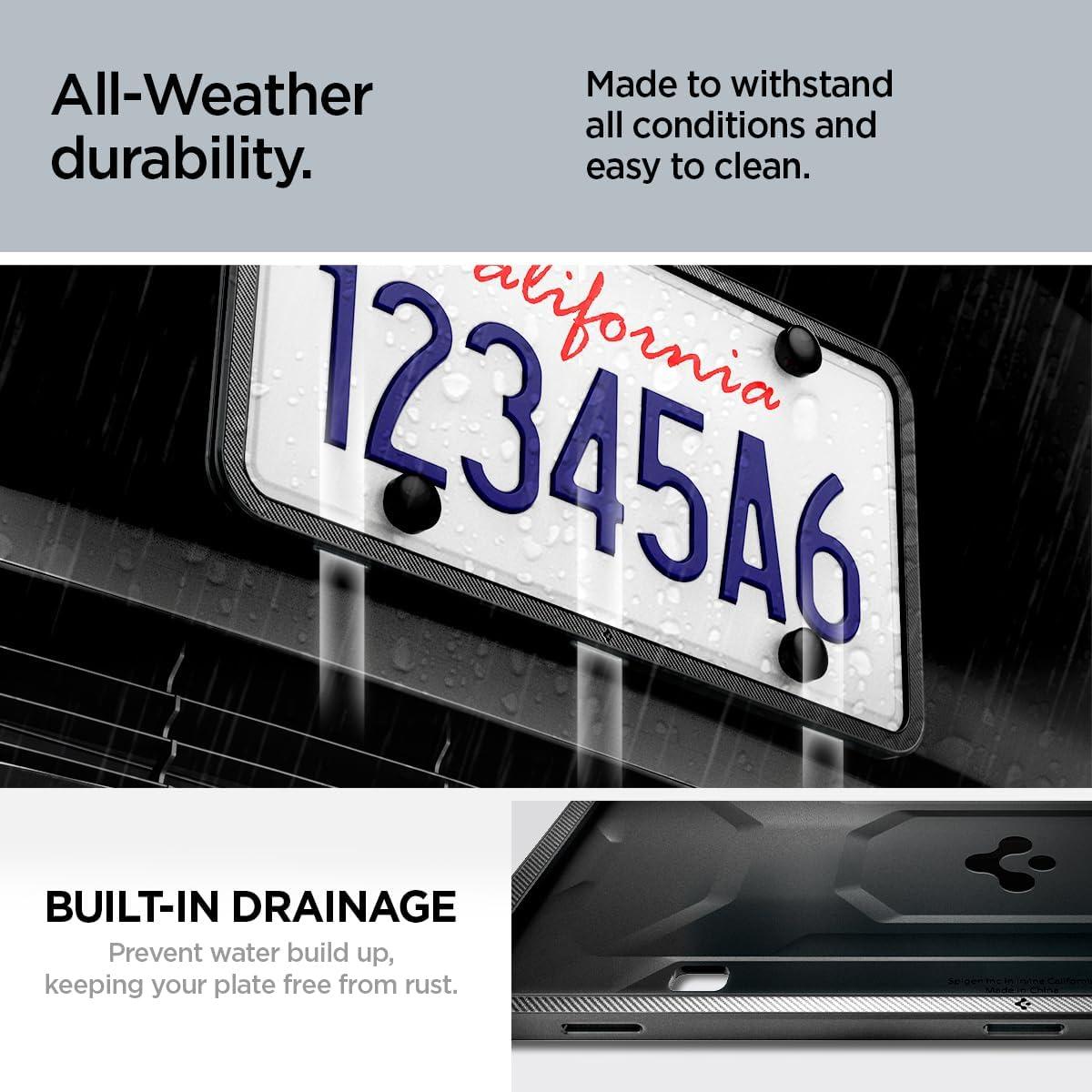 Soporte de Placa de Licencia Spigen para Tesla Model Y y 3 - Negro